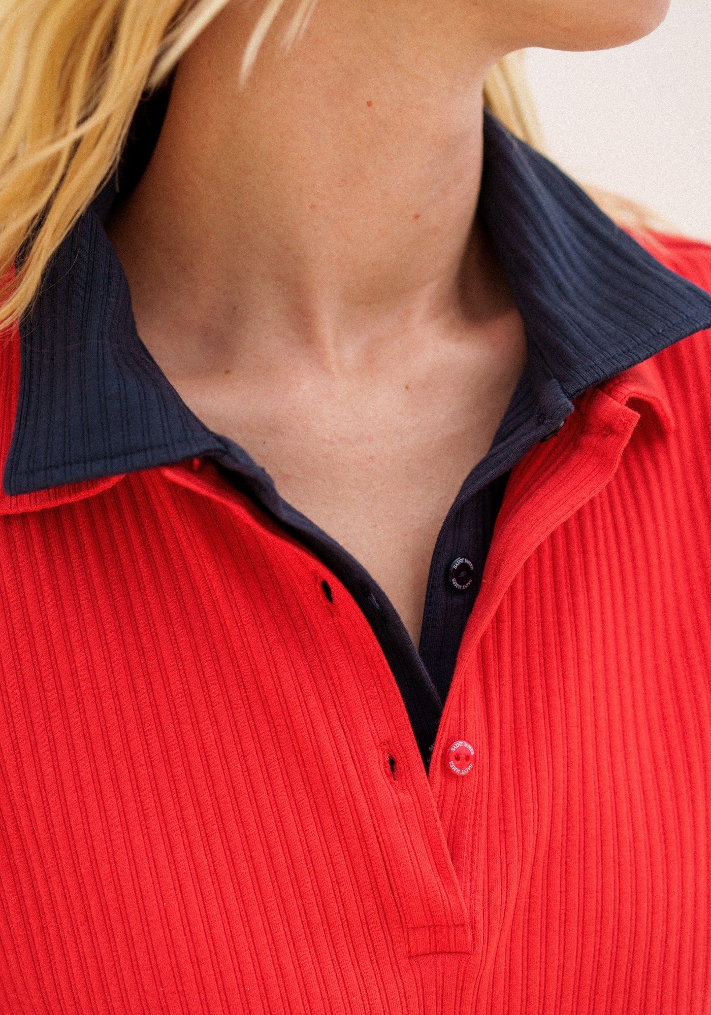 ROMY Knit Polo  (POPPY RED)