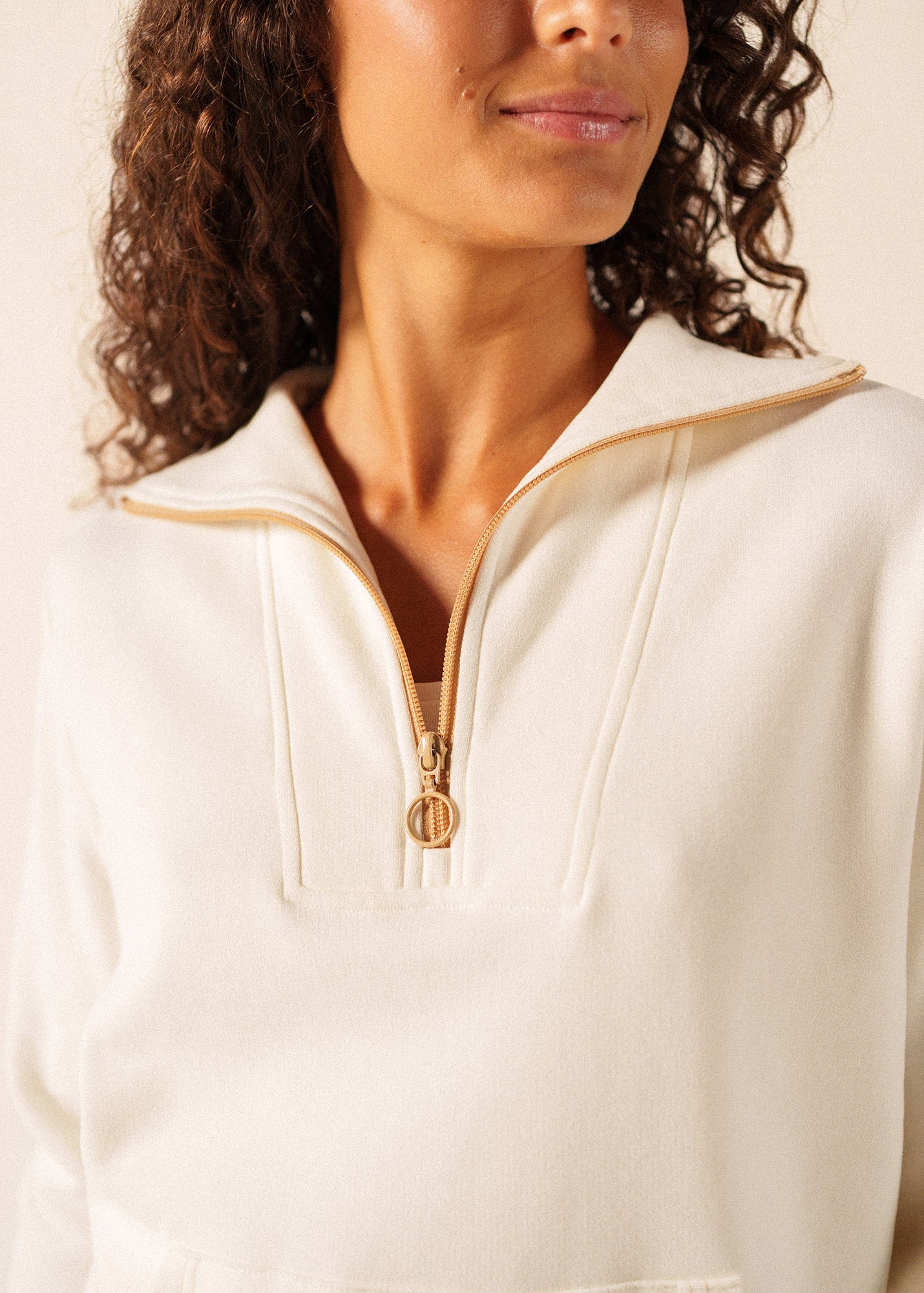 Lou Cotton Fleece Sweatshirt | Quarter-Zip Pullover | Saint James