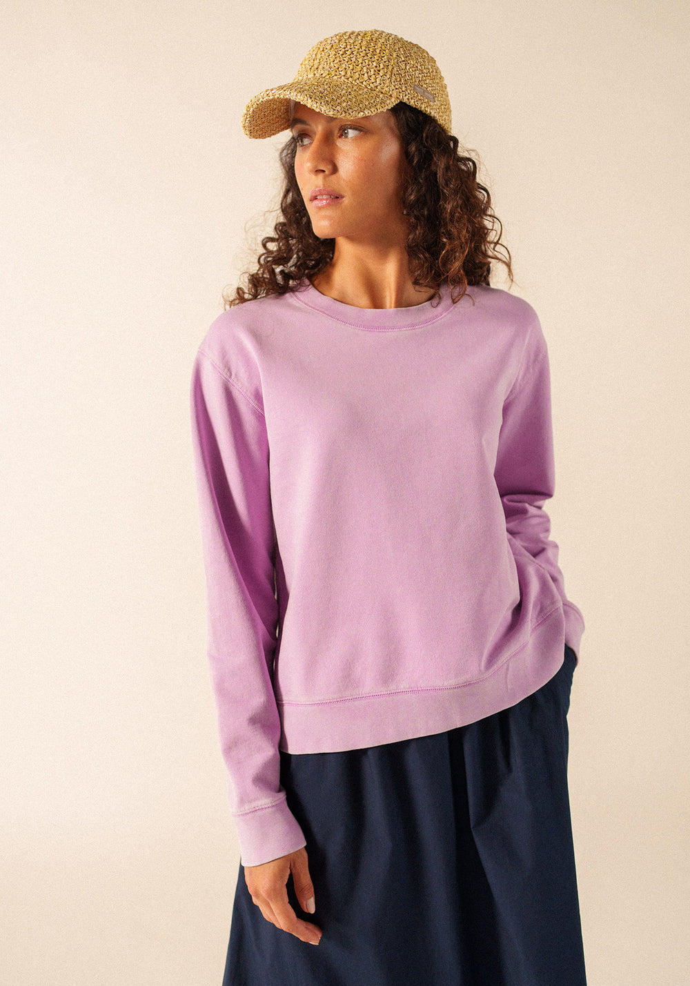 LISE Cotton Sweatshirt (TEA ROSE PINK)