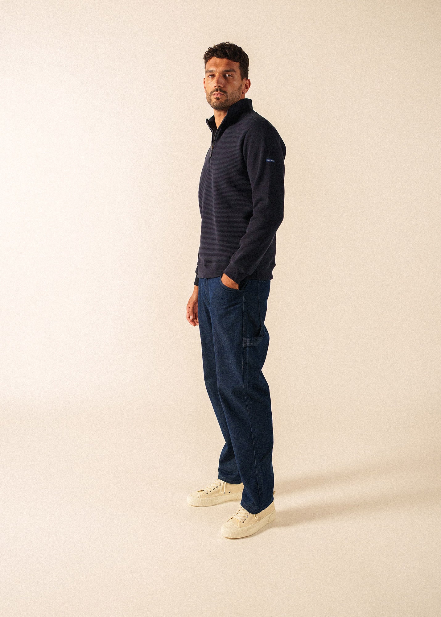 Malo Half-Zip Sweater | Ribbed Mock Neck Knit | Saint James