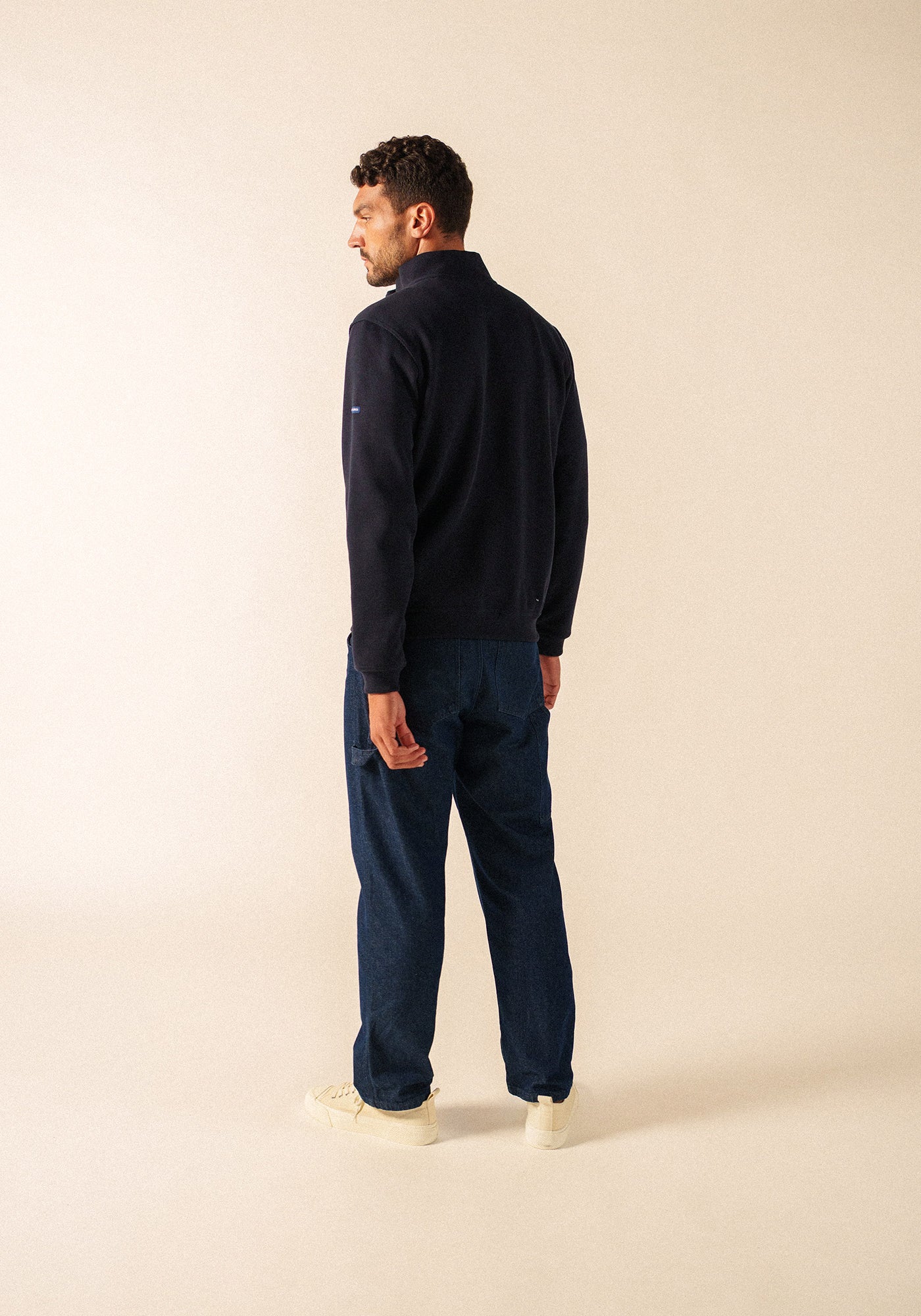 Matteo full-zip ribbed cardigan (NAVY)