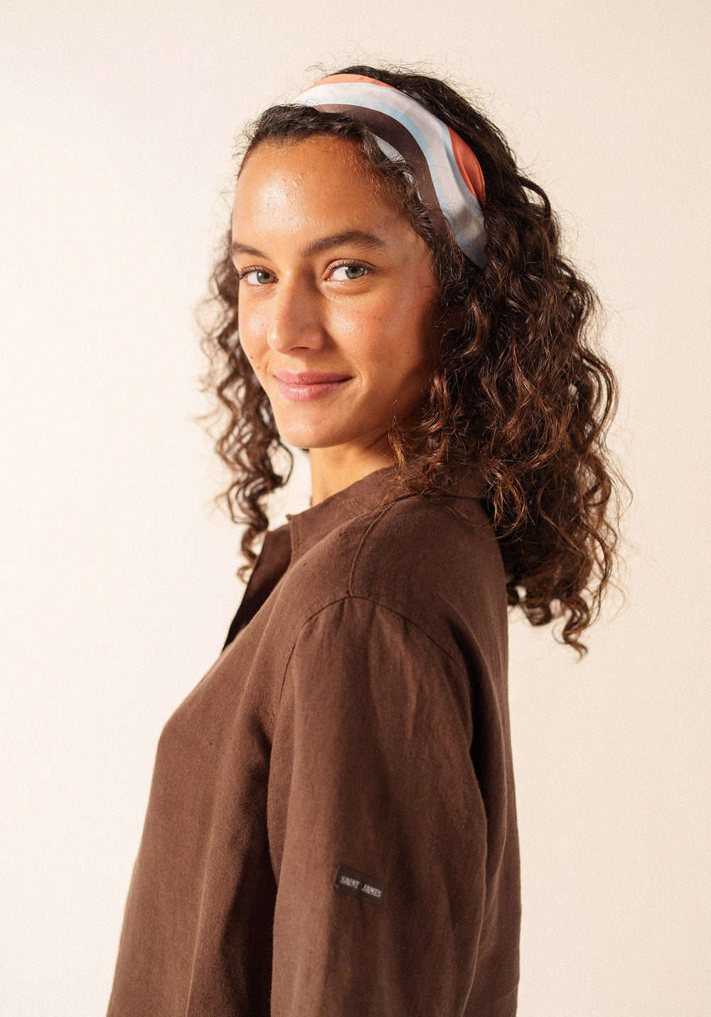 Mini printed scarf (INTERWOVEN EARTH)