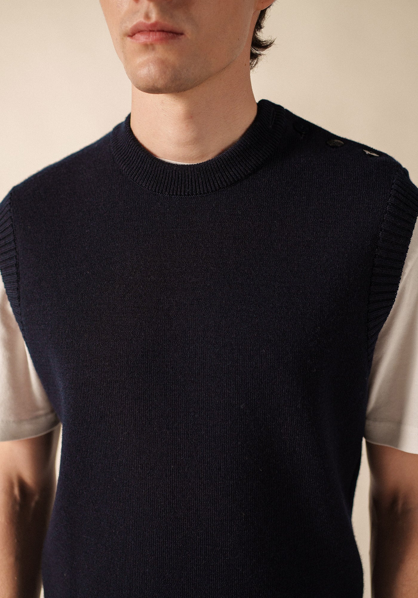 CANCALE Sleeveless Sweater (NAVY)