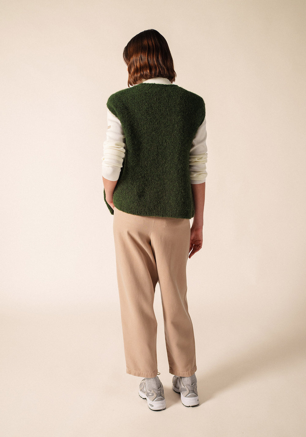 CADEAC Alpaca Sweater Vest (MOSS GREEN)
