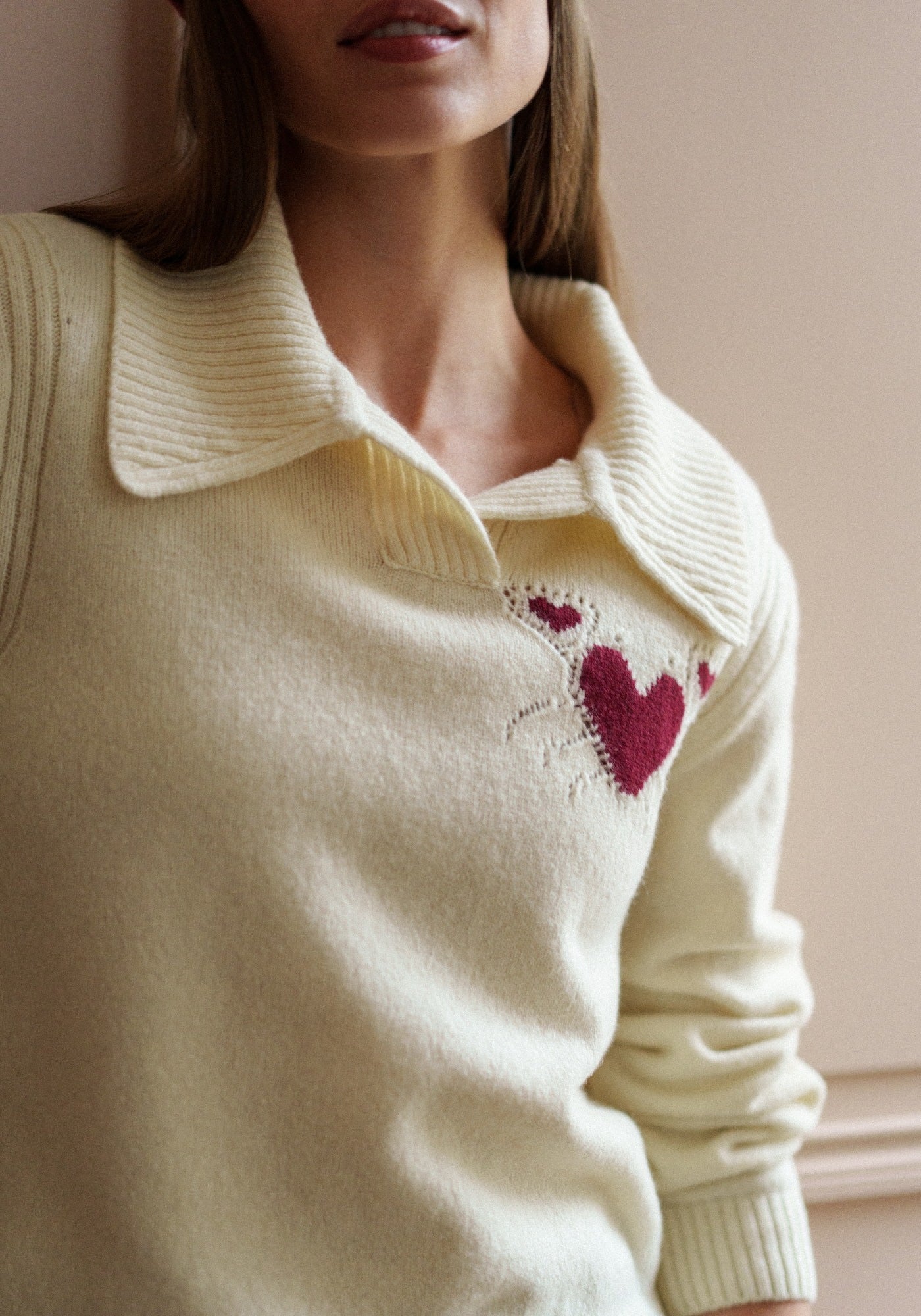 PORTUNE Sweater (IVORY / BURGUNDY)