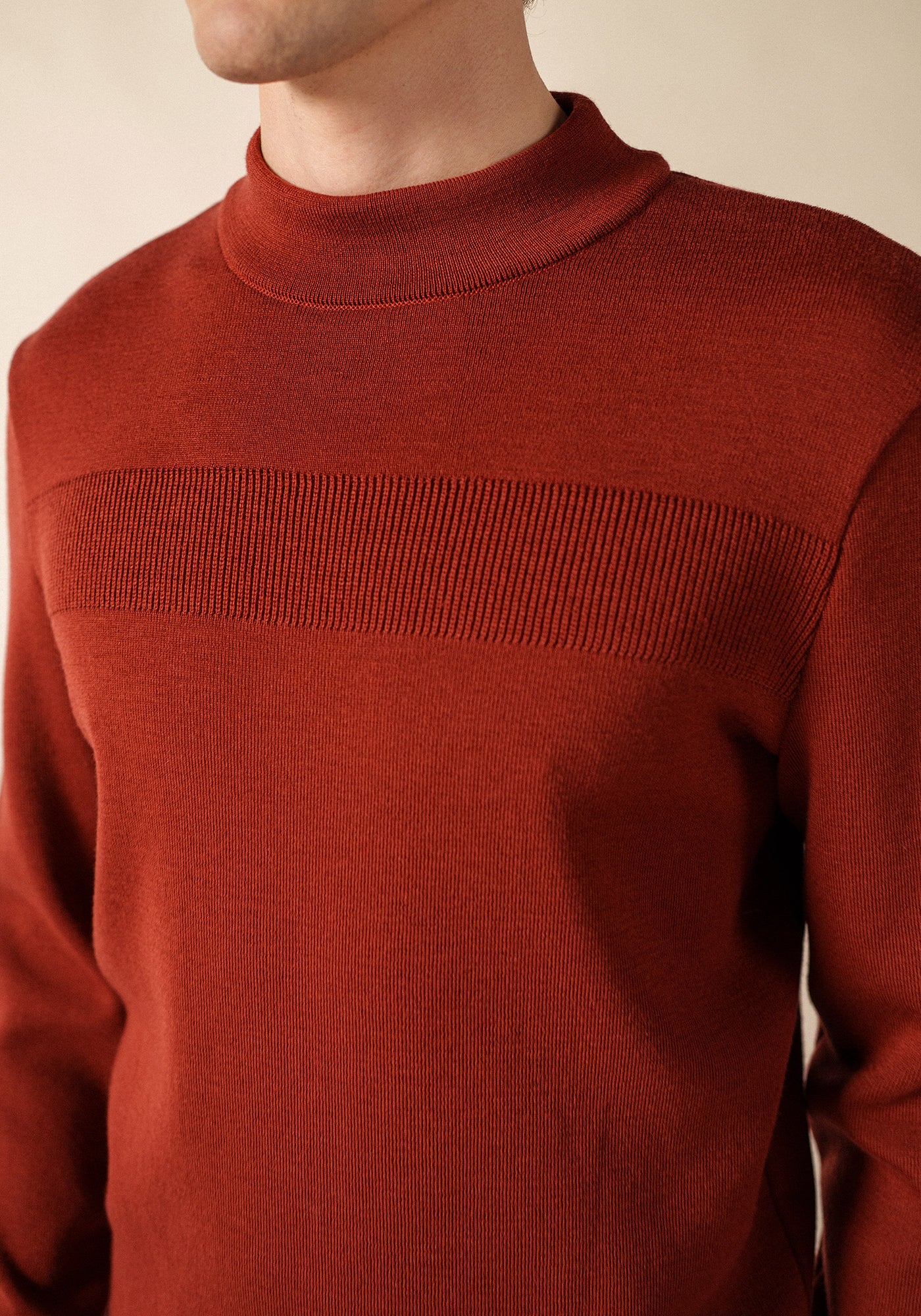 ARDIDEN Textured Crewneck Sweater (TERRACOTTA)