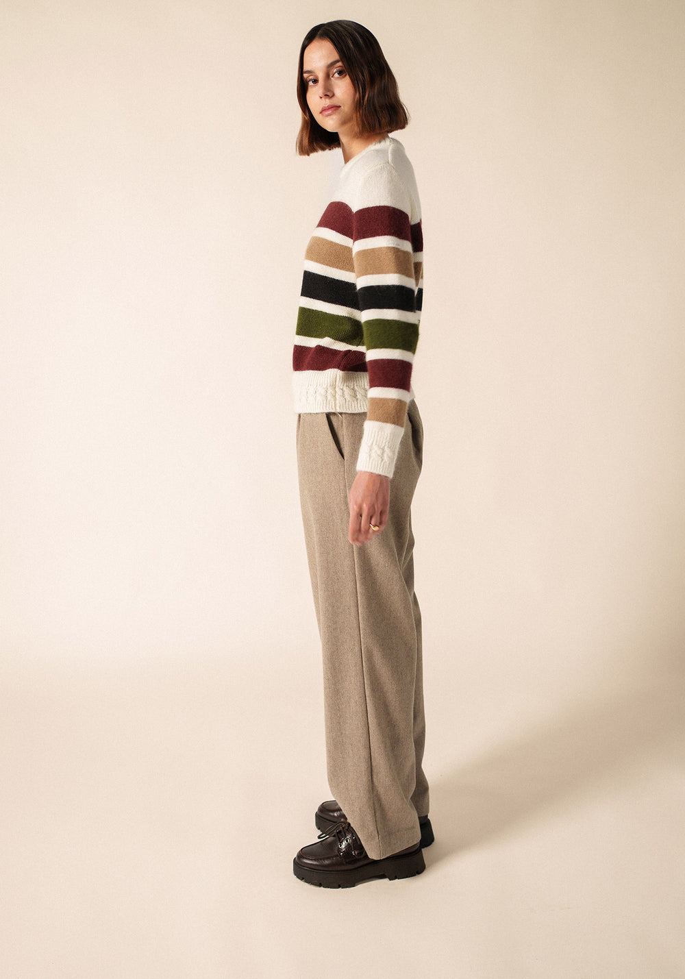 ANDORRE Striped Mohair Sweater (HIGHLANDS)