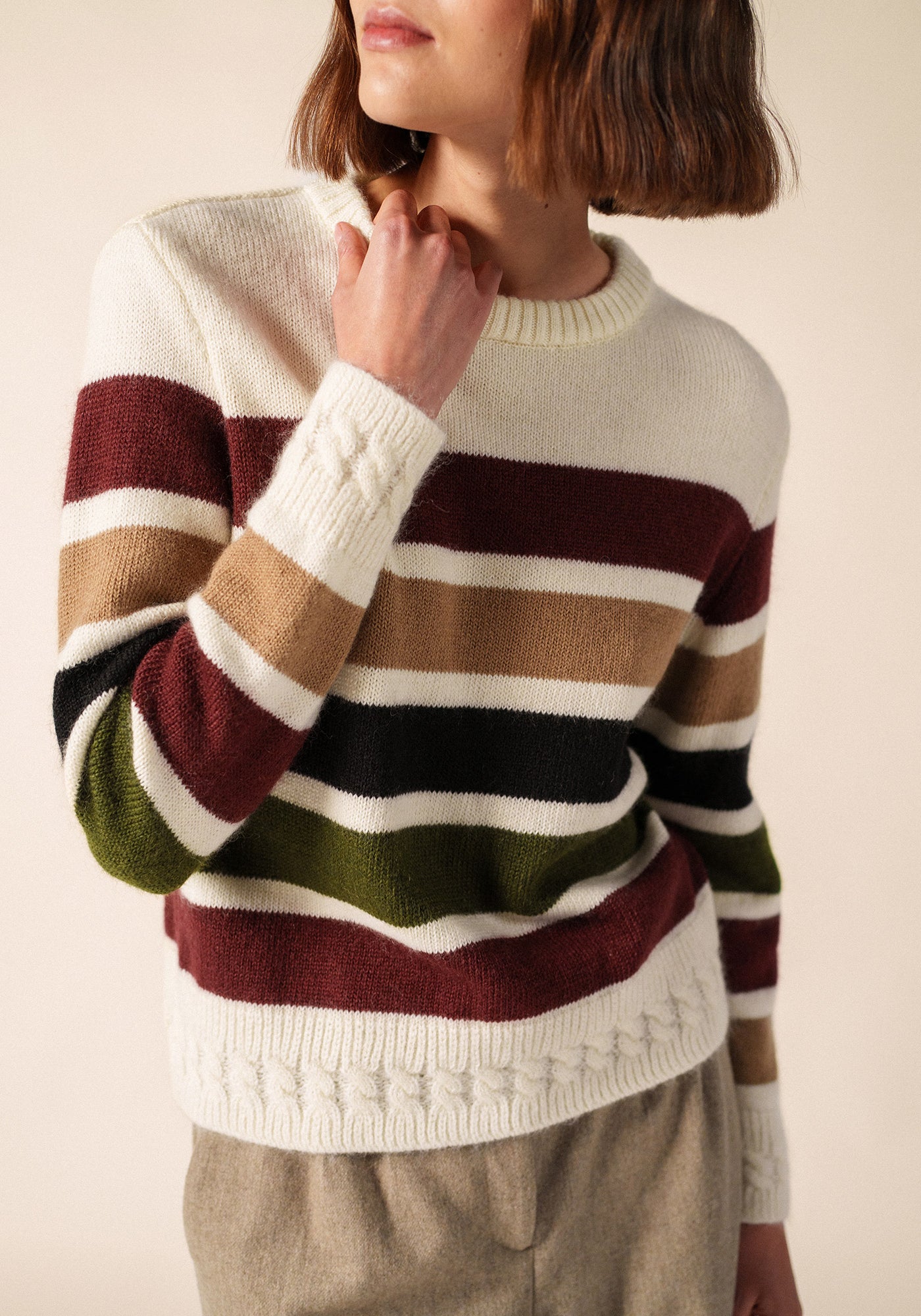 ANDORRE Striped Mohair Sweater (HIGHLANDS)