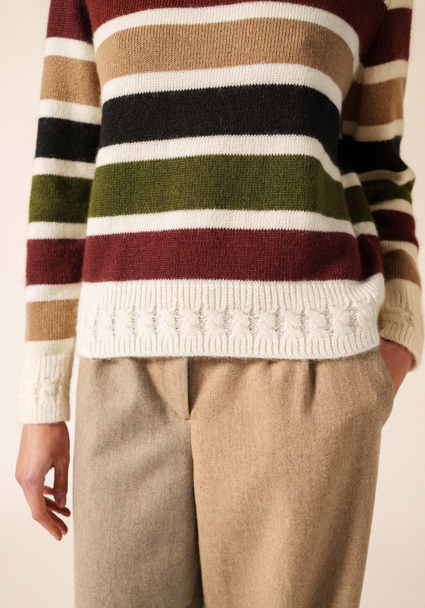 ANDORRE Striped Mohair Sweater (HIGHLANDS)