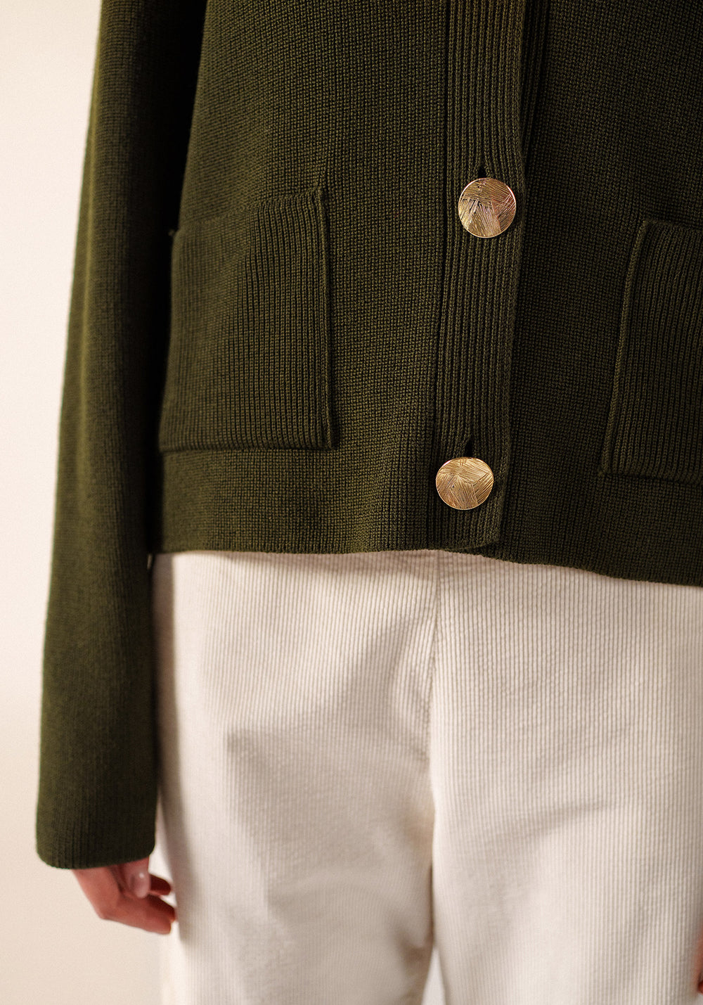 COURCY Cardigan (MOSS GREEN)