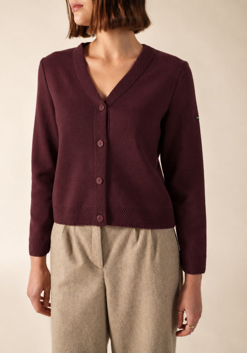 COUTANCES Cardigan (BURGUNDY)