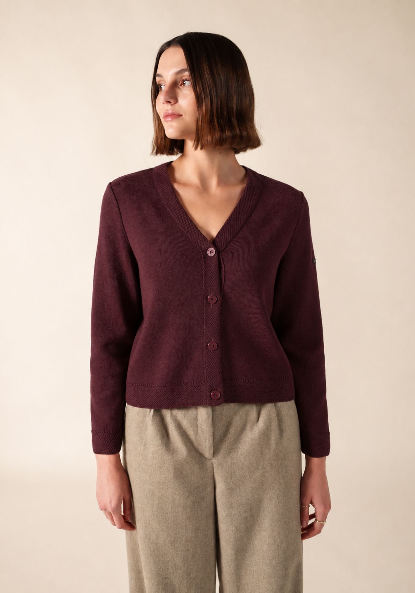 COUTANCES Cardigan (BURGUNDY)
