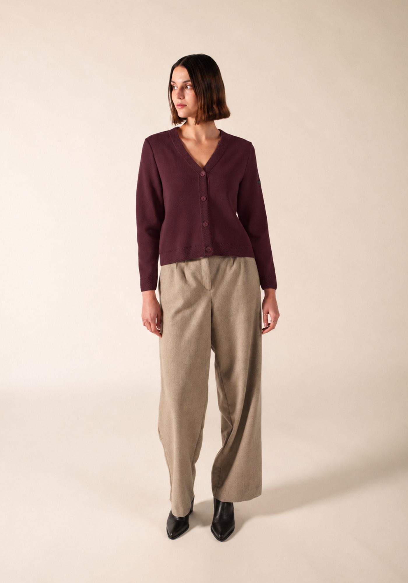 COUTANCES Cardigan (BURGUNDY)