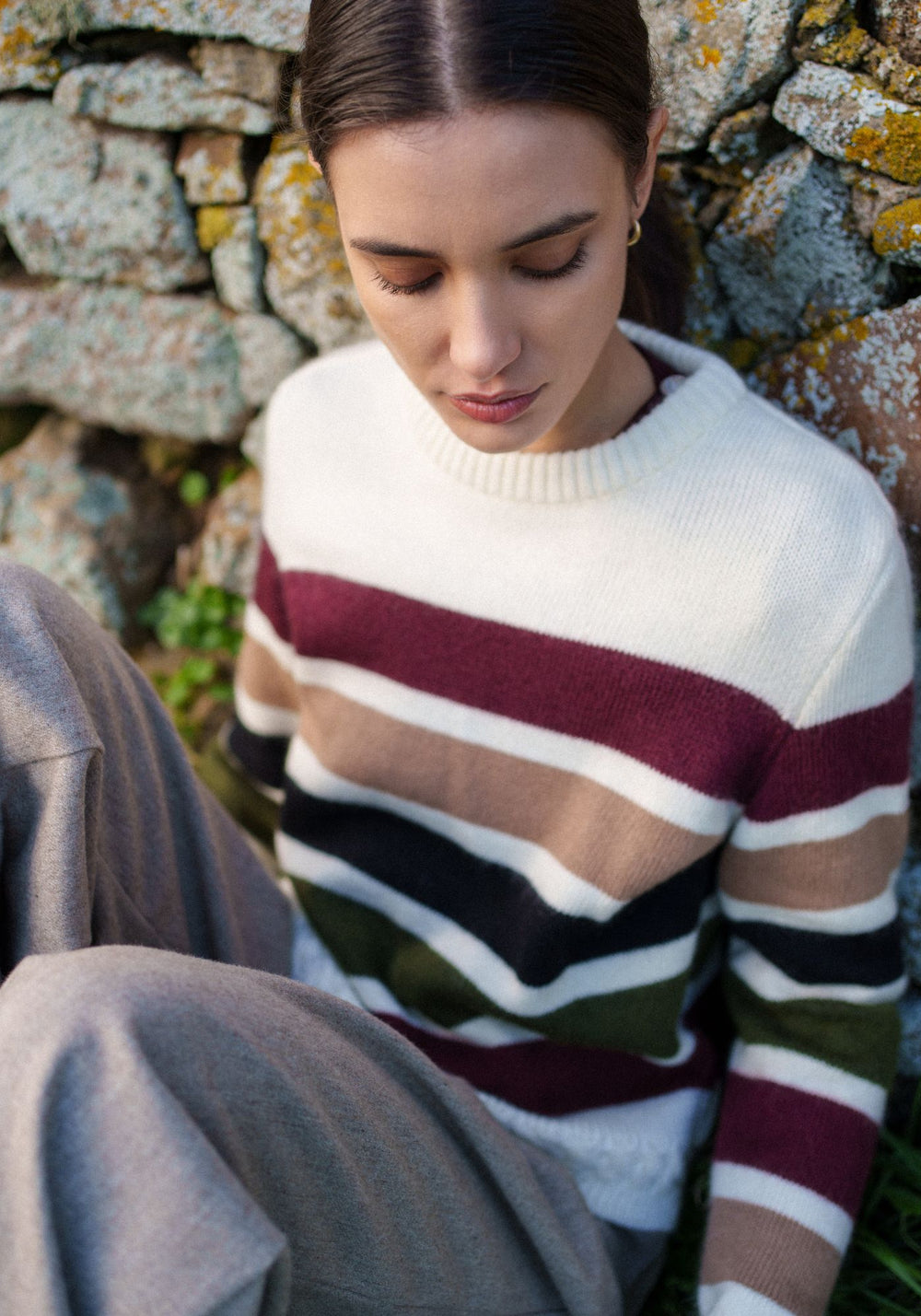 ANDORRE Striped Mohair Sweater (HIGHLANDS)