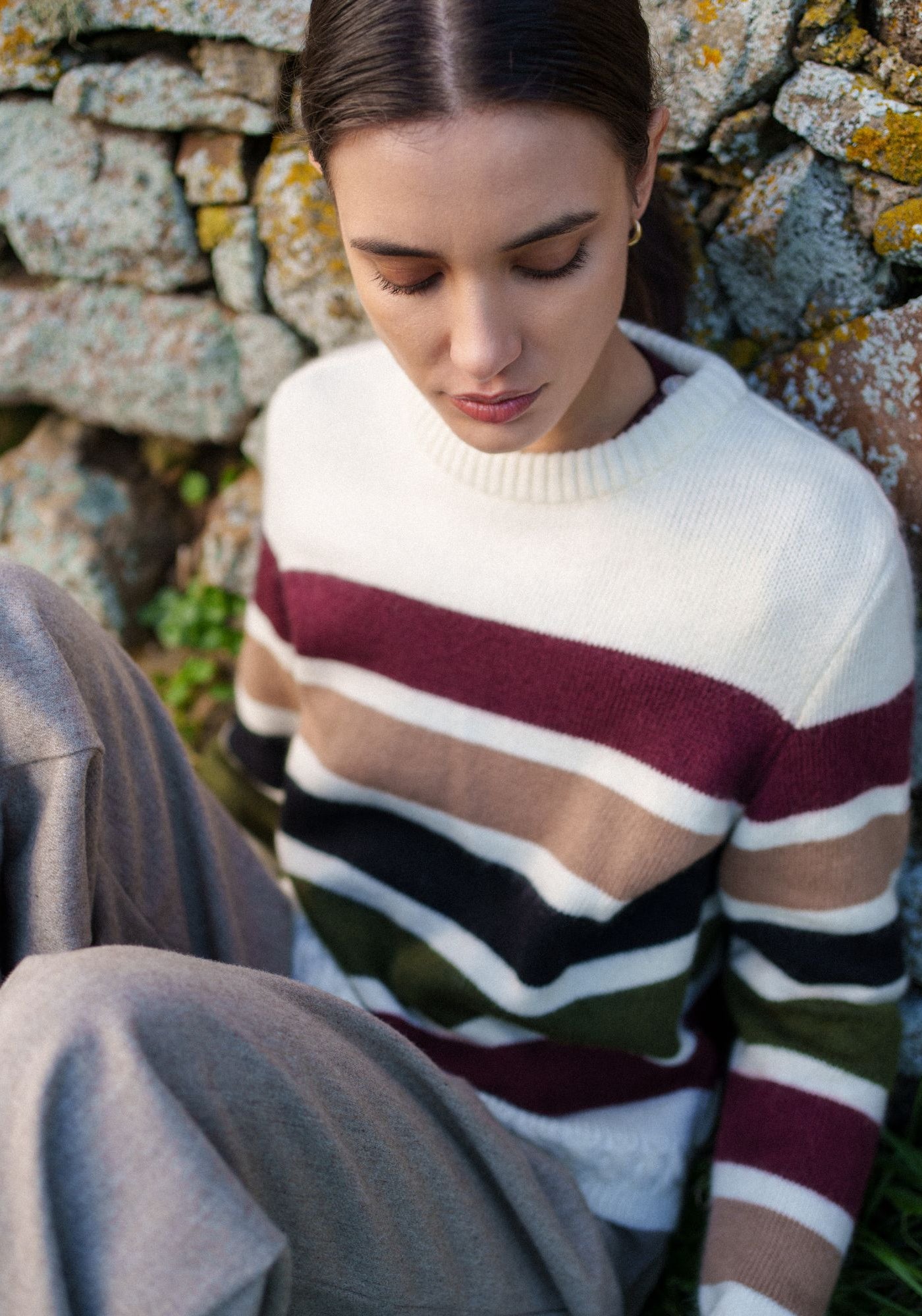 ANDORRE Striped Mohair Sweater (HIGHLANDS)