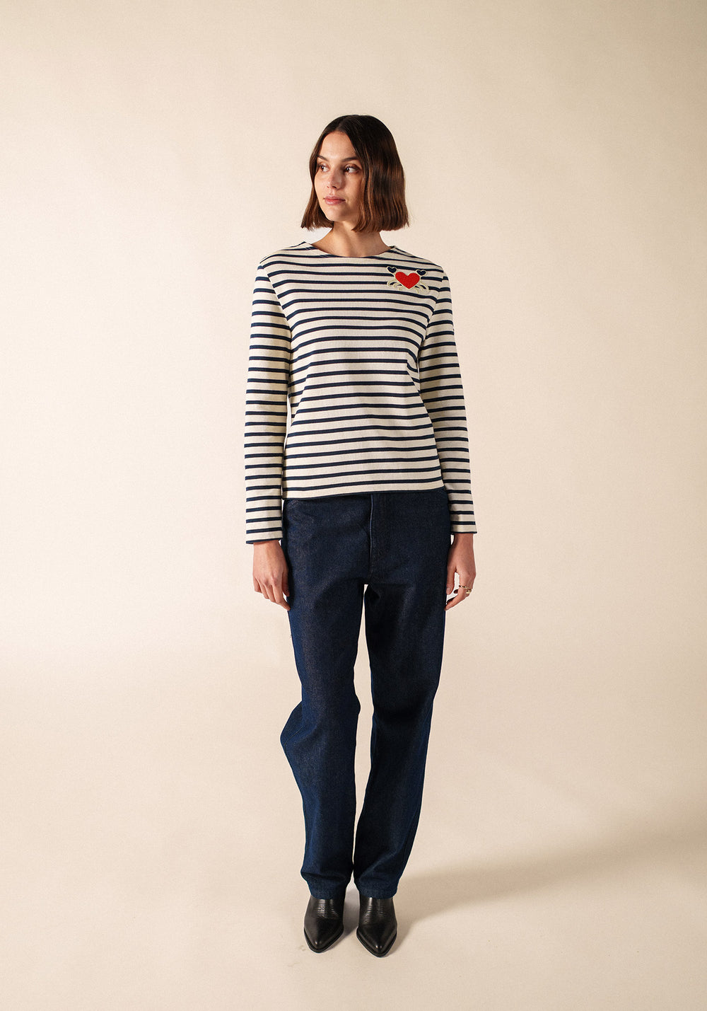 PORTUNE Breton Shirt (ECRU / NAVY)
