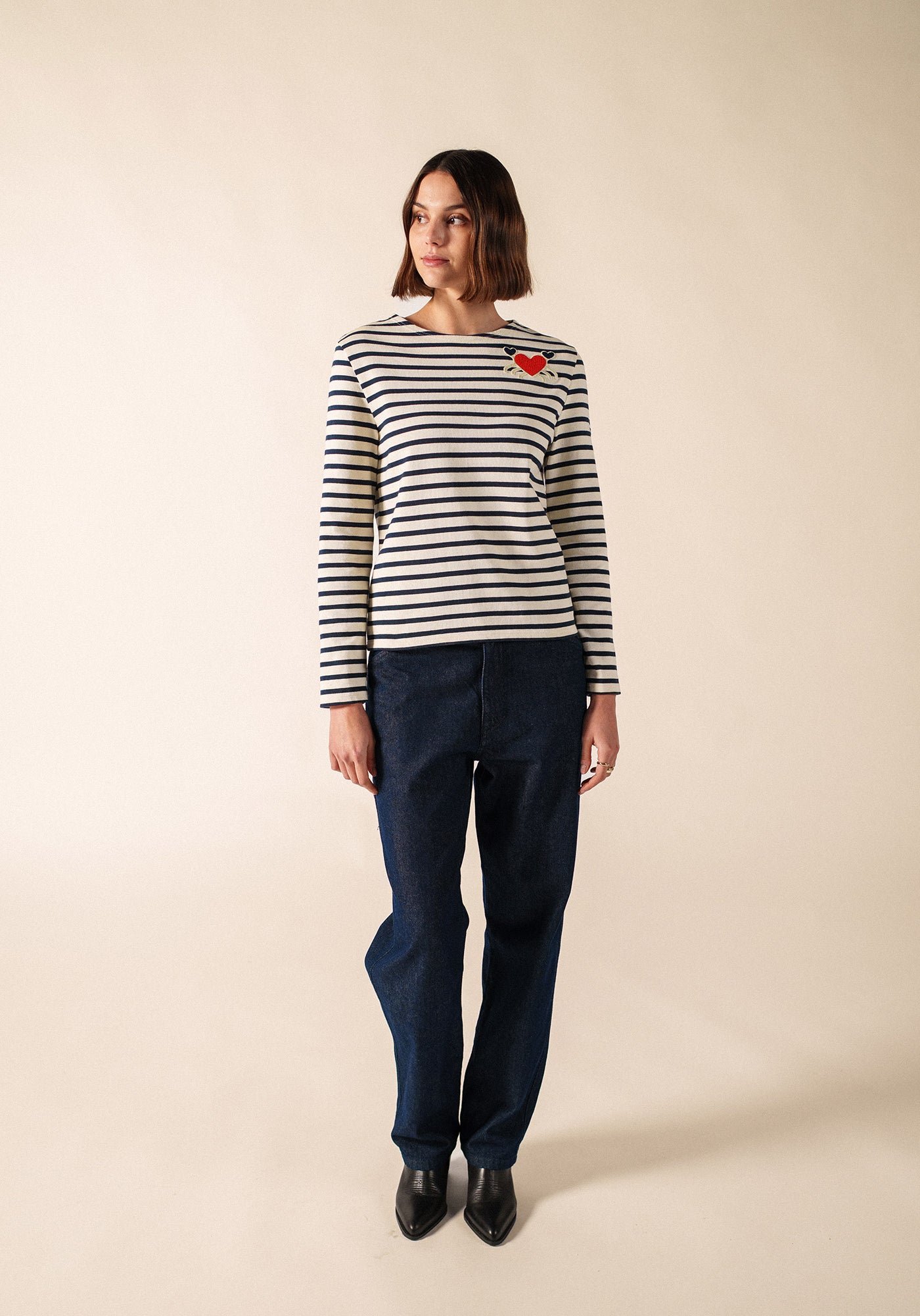 PORTUNE Breton Shirt (ECRU / NAVY)