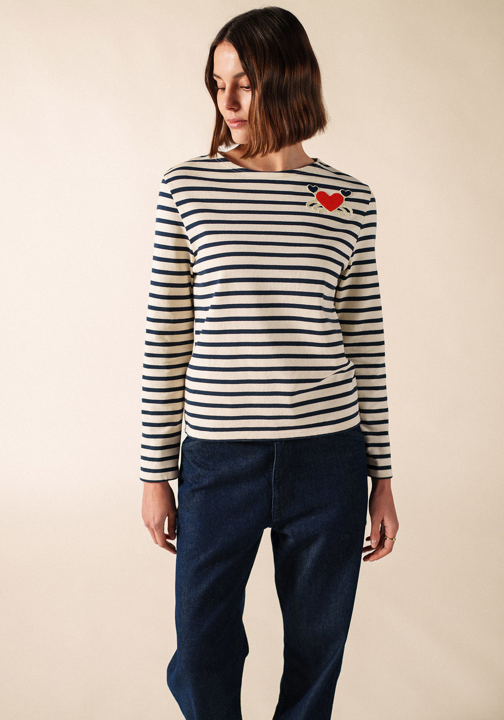 PORTUNE Breton Shirt (ECRU / NAVY)