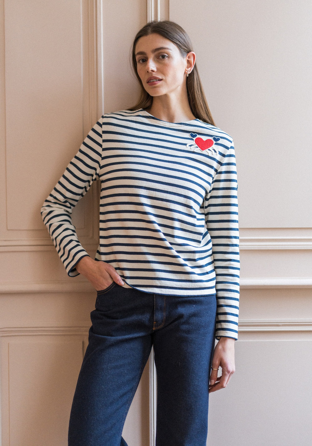 PORTUNE Breton Shirt (ECRU / NAVY)