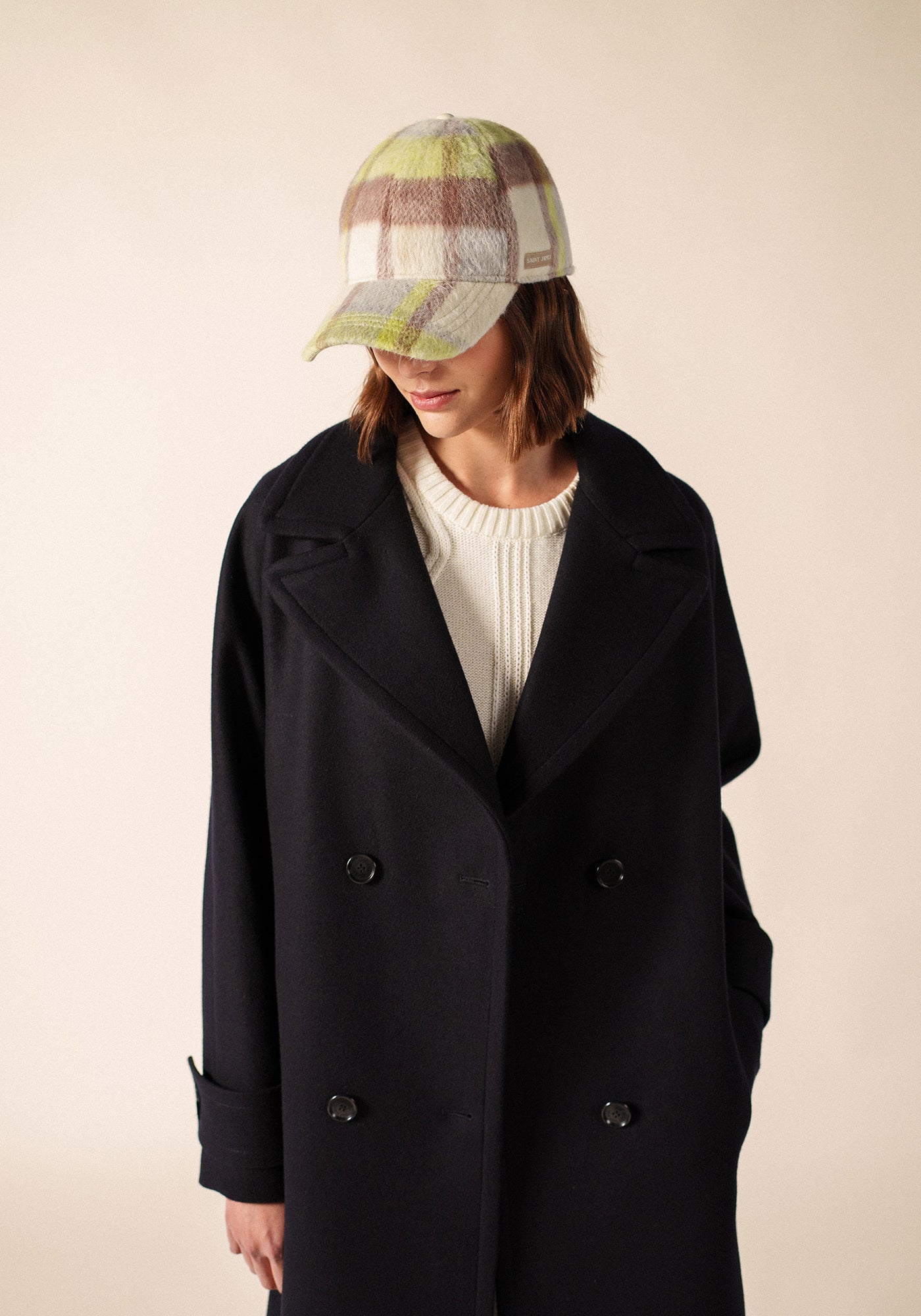 WEEKEND CAP in Wool Cloth (WINTER WHITE / BEIGE / BUTTER YELLOW)