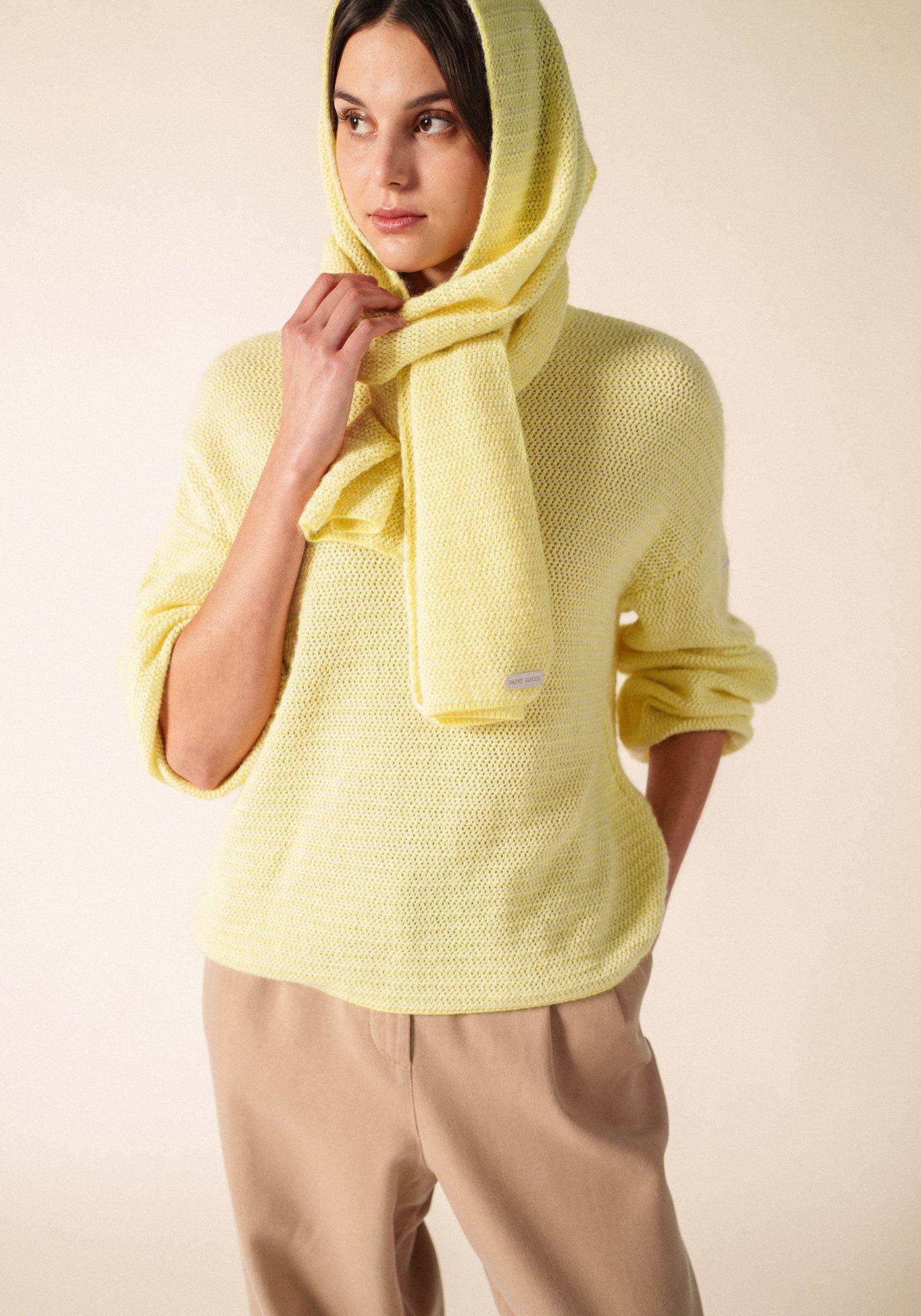 ASCAIN Scarf (BUTTER YELLOW / WINTER WHITE)