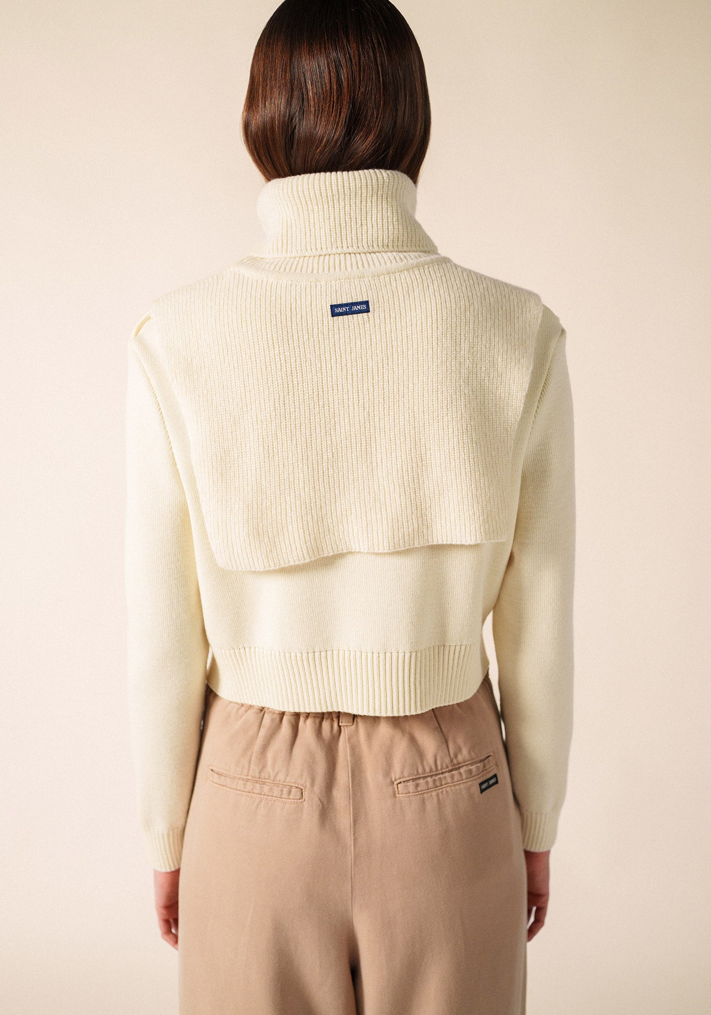 SCARF COLLAR in Wool (IVORY)
