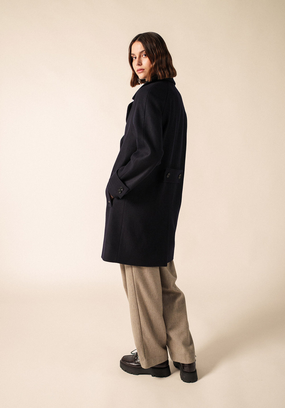 ST LAURA Winter Trench Coat (NAVY)