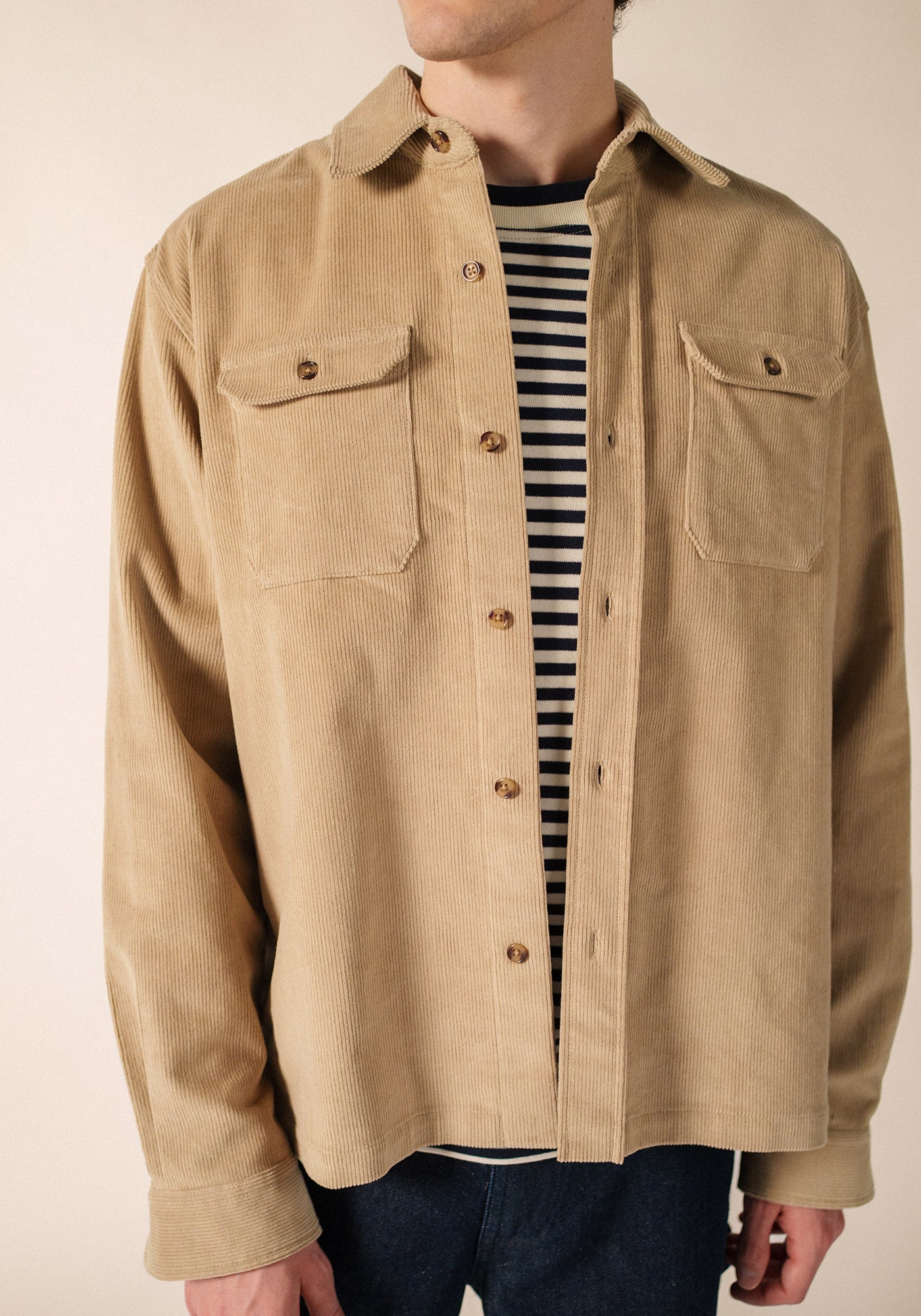 ST FIRMIN Corduroy Overshirt (BEIGE)