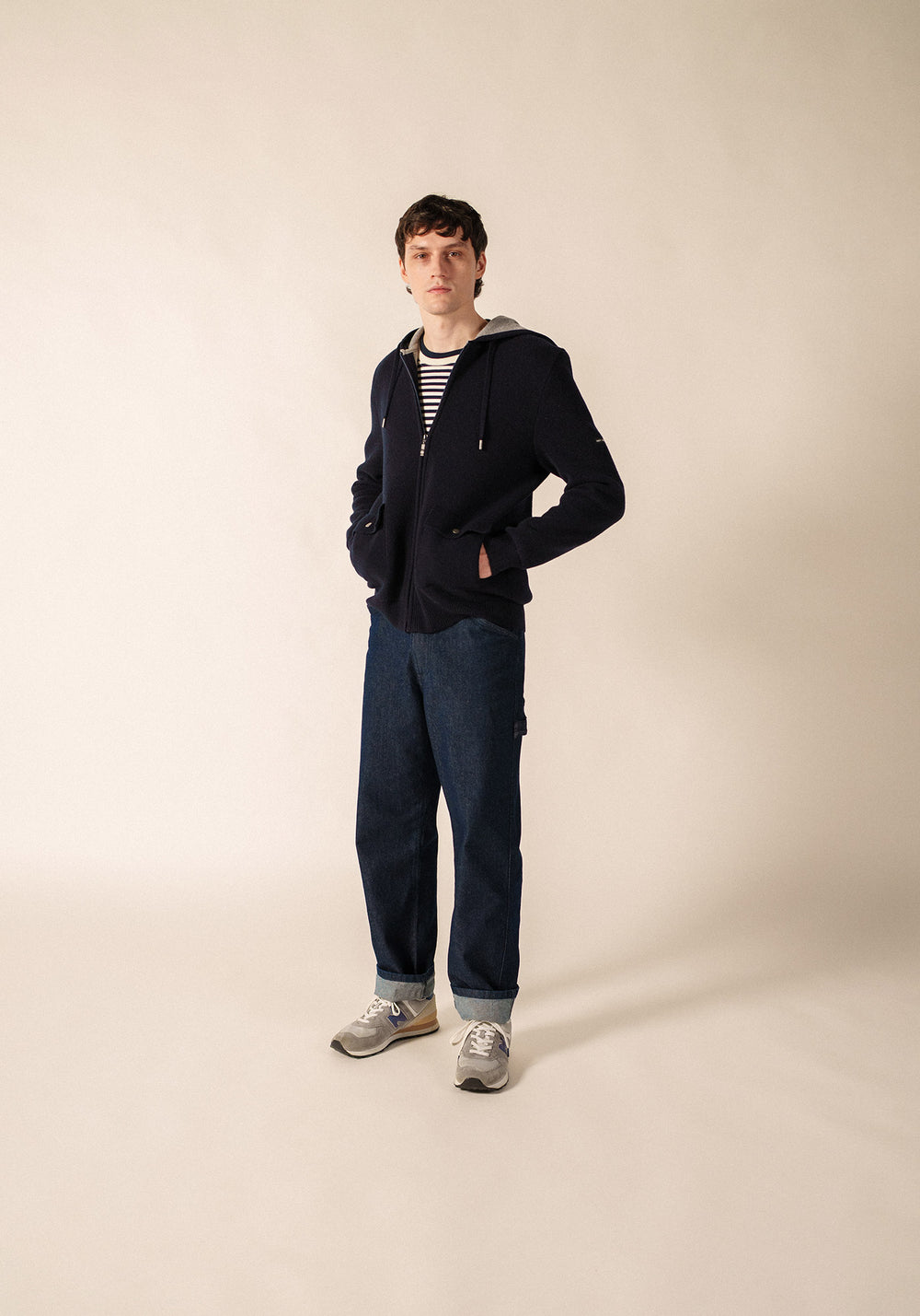 OBAN Cardigan (NAVY / GRAY)
