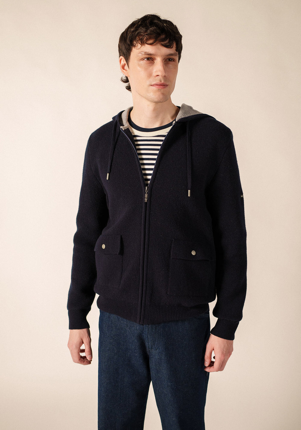 OBAN Cardigan (NAVY / GRAY)