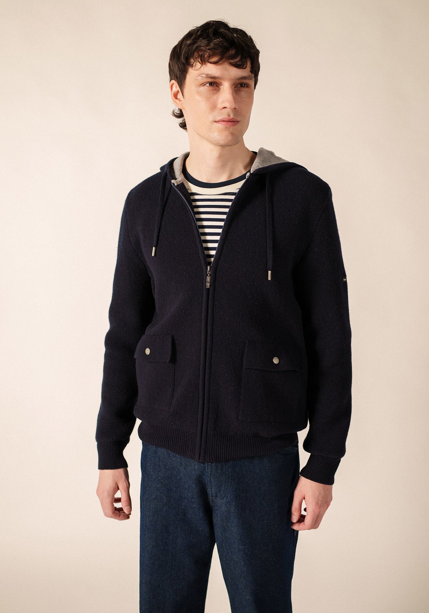 OBAN Cardigan (NAVY / GRAY)