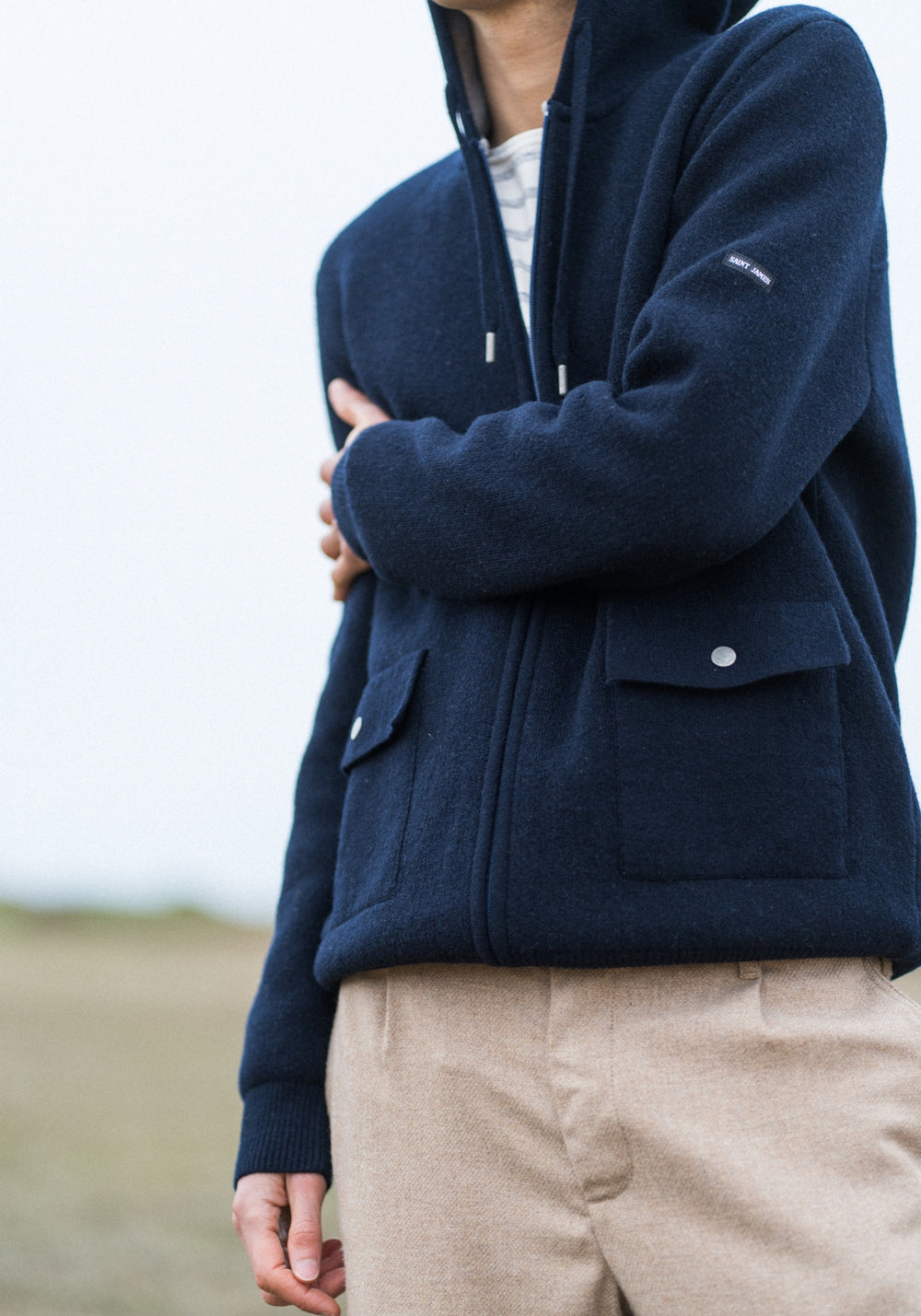 OBAN Cardigan (NAVY / GRAY)