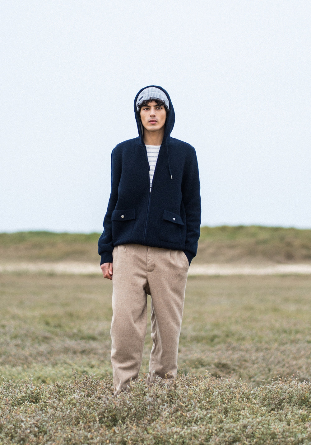 OBAN Cardigan (NAVY / GRAY)