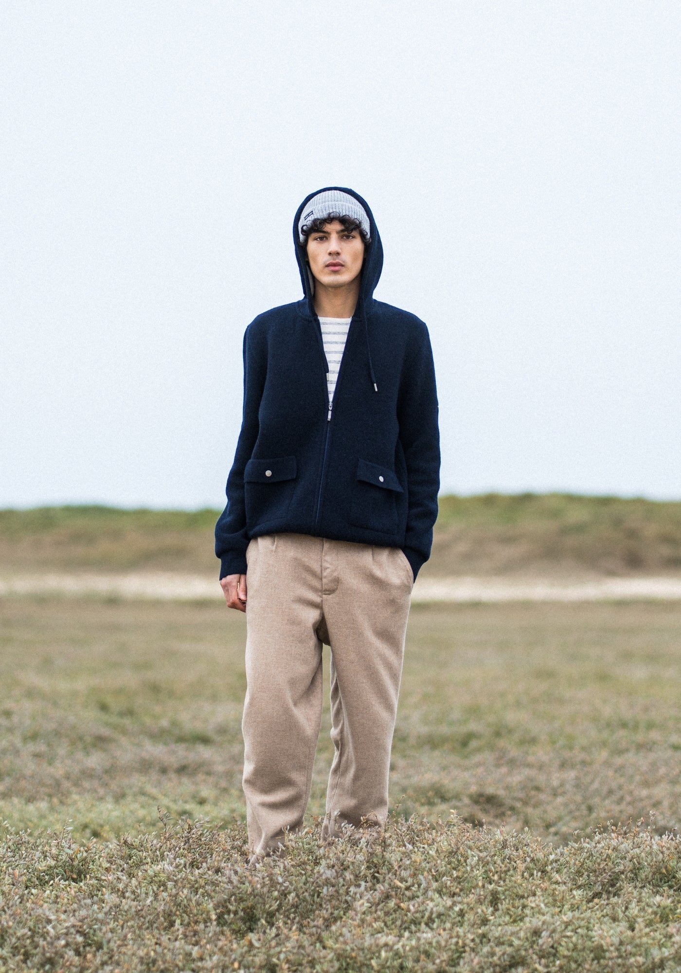 OBAN Cardigan (NAVY / GRAY)