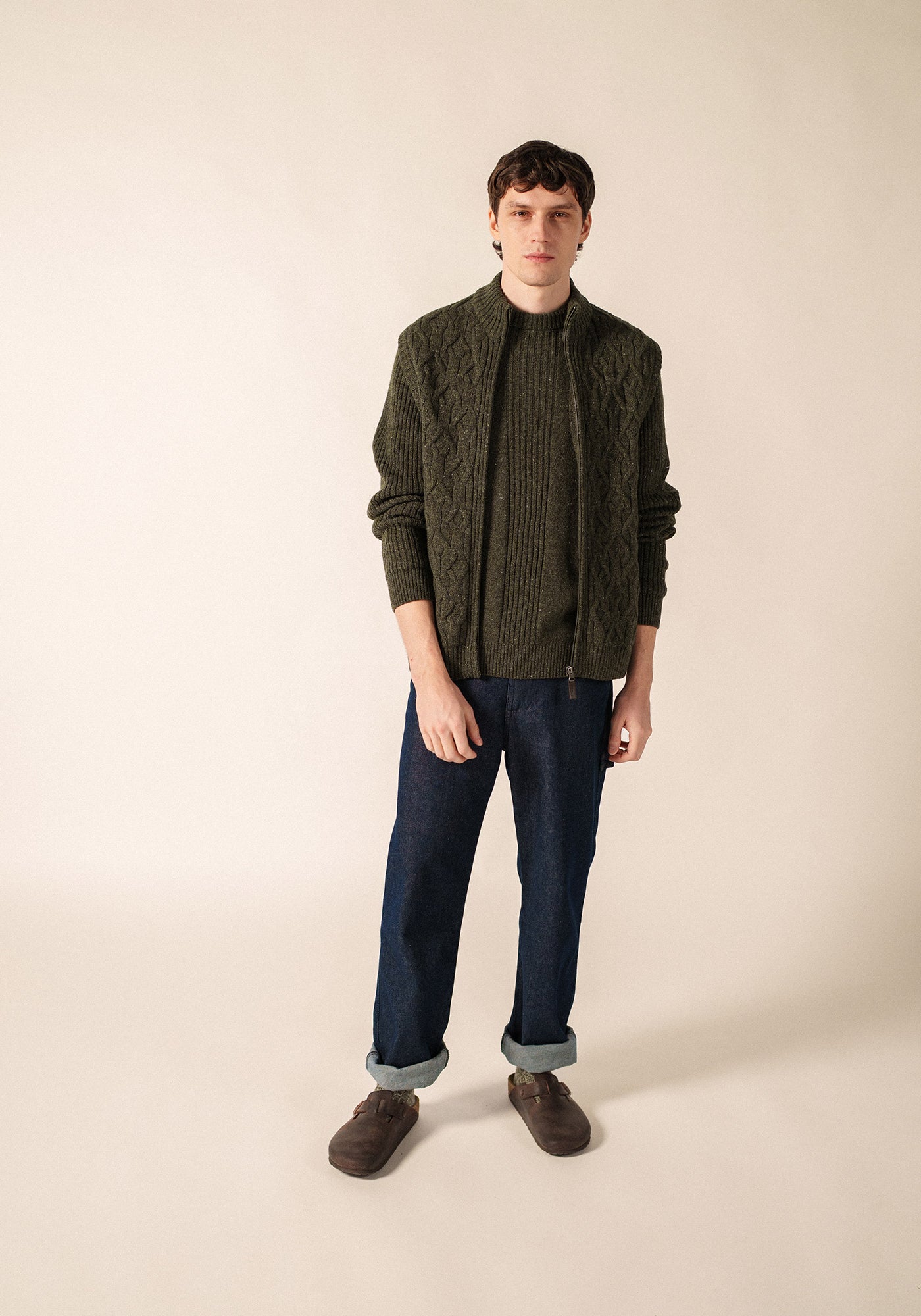 PERTH Vest (MOSS GREEN MELANGE)