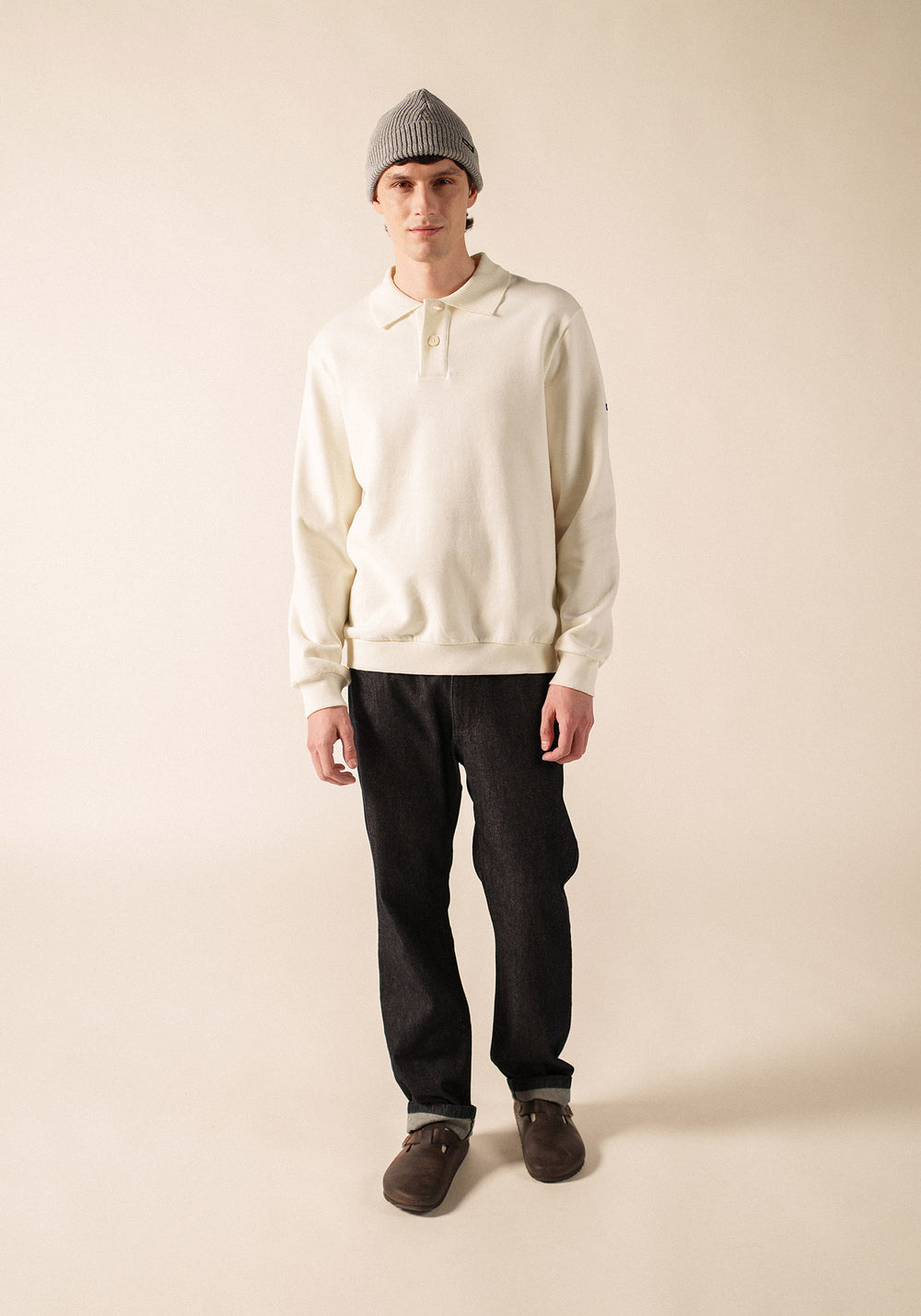 ACHILLE Cotton Fleece Sweatshirt (IVORY)