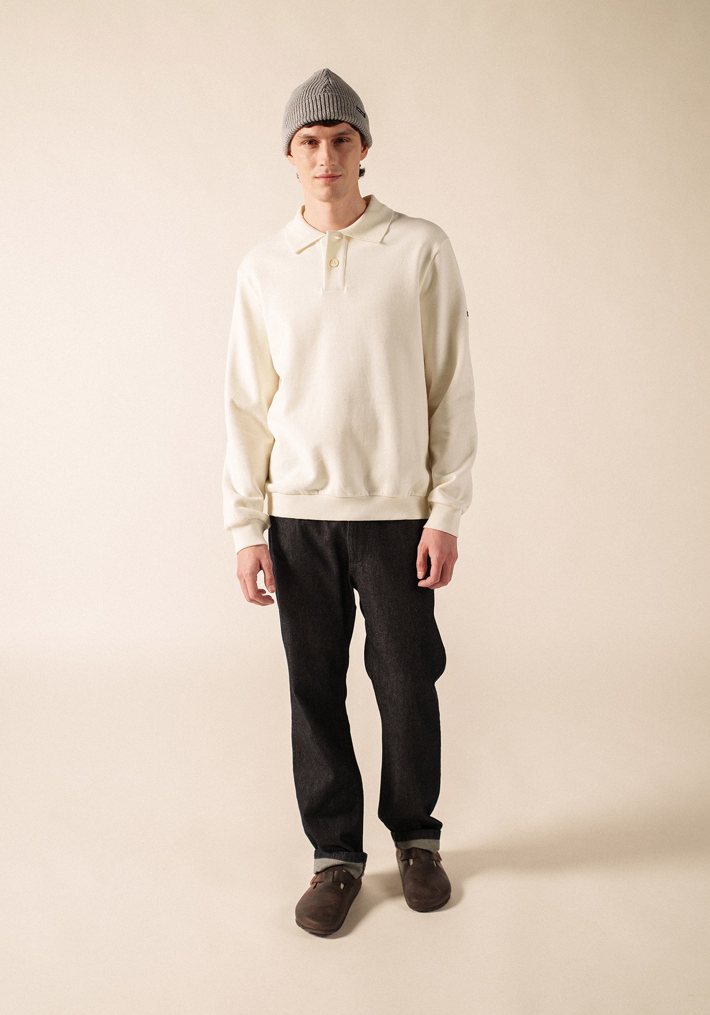 ACHILLE Cotton Fleece Sweatshirt (IVORY)