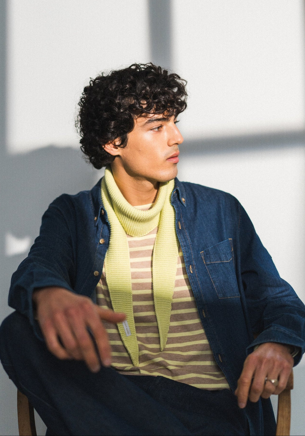 MINQUIERS MODERN Breton Shirt (BEIGE MELANGE/ BUTTER YELLOW)