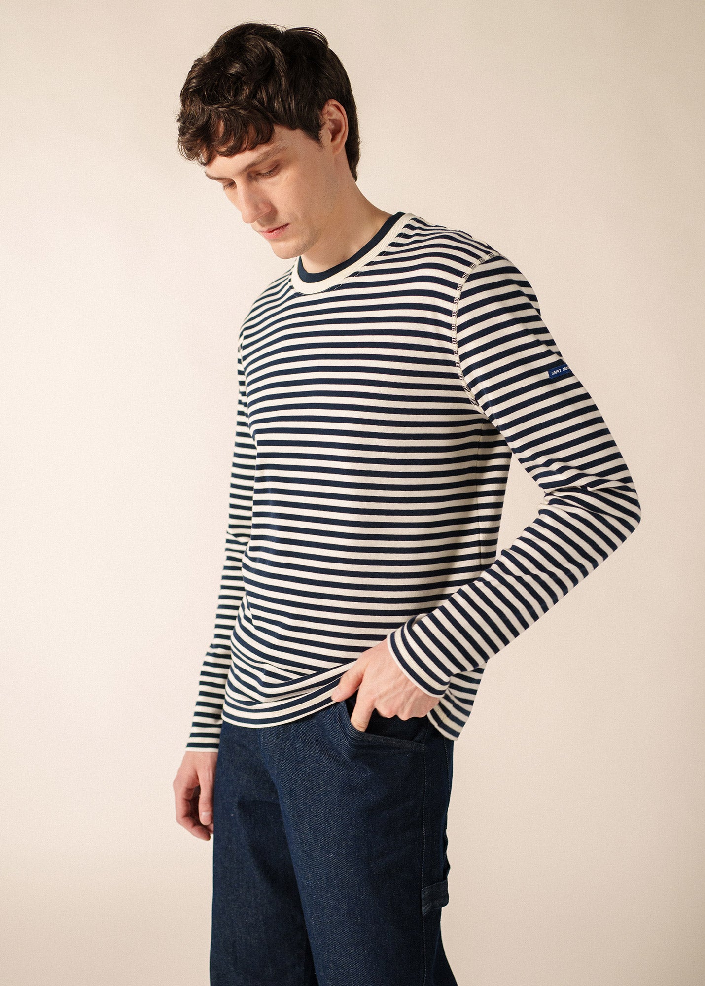 G*5様 SAINT JAMES size8 XXL ネイビー　T8 Men's Cotton Sailor Tees and Button Down Shirts | Saint James
