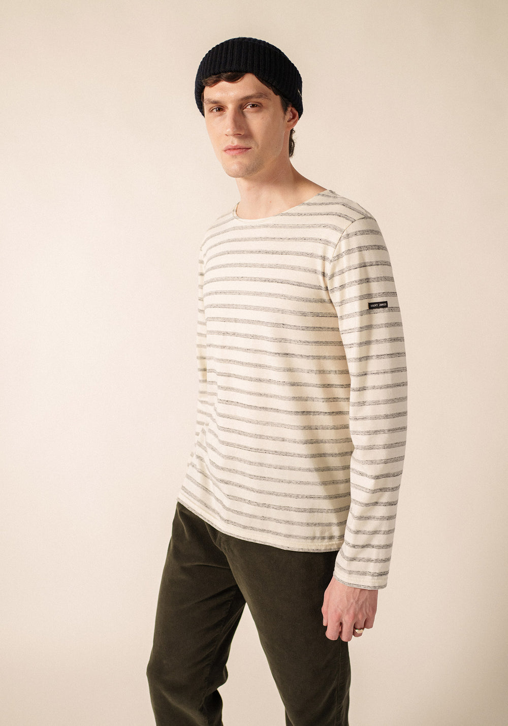 BEILLE Breton Shirt (ECRU / GRAY)