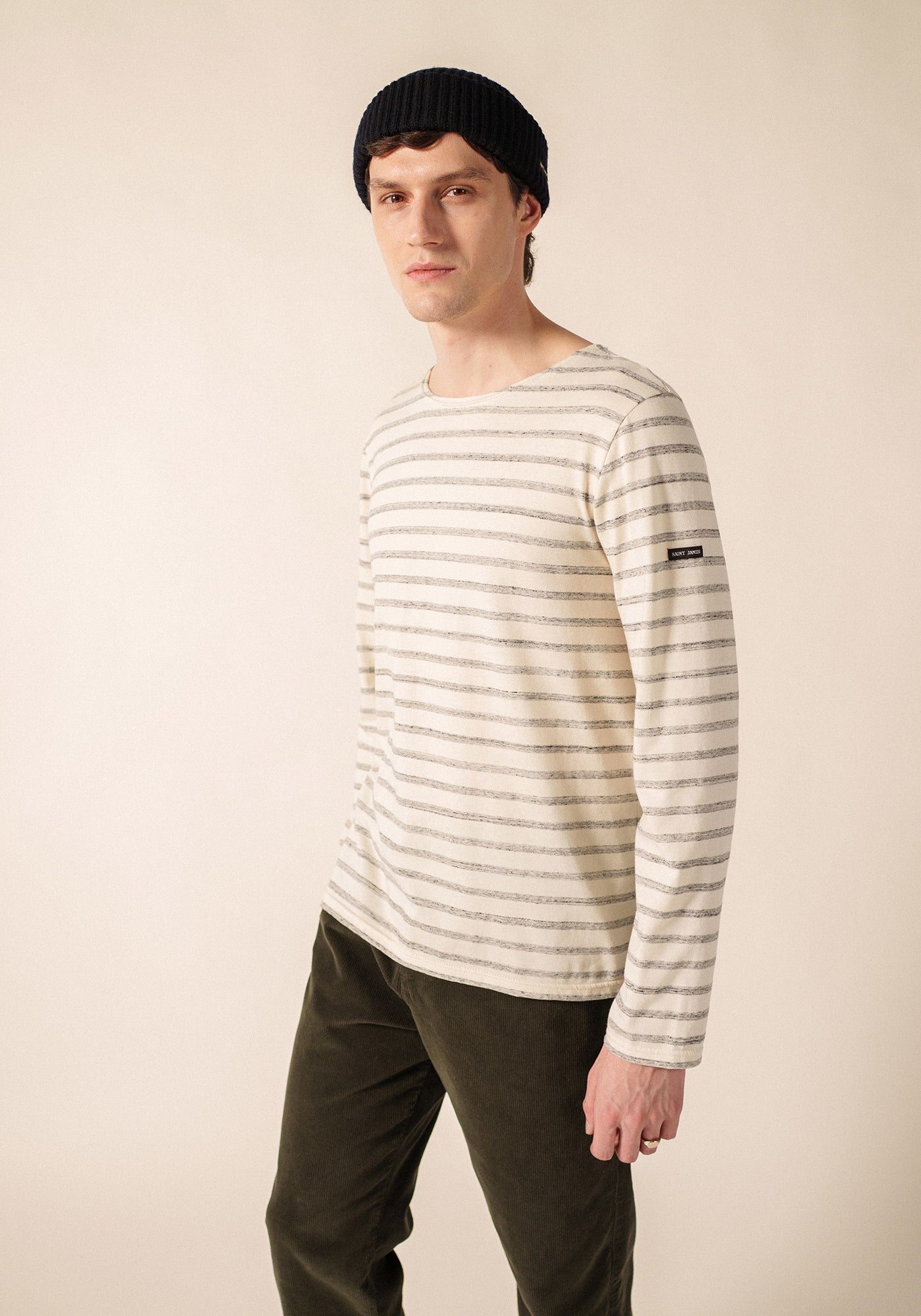 BEILLE Breton Shirt (ECRU / GRAY)