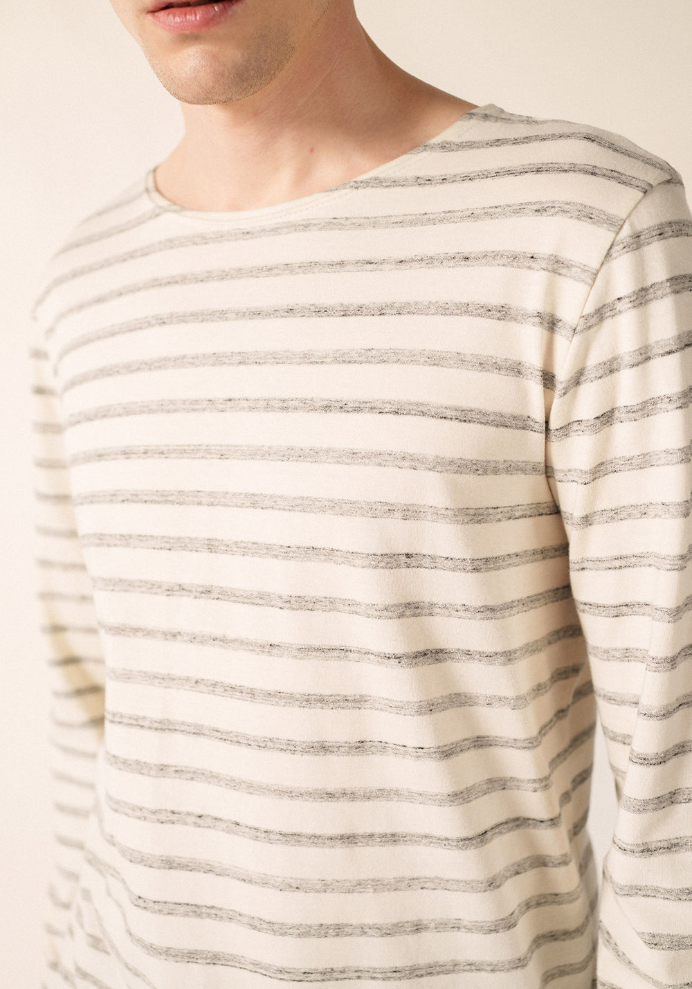 BEILLE Breton Shirt (ECRU / GRAY)