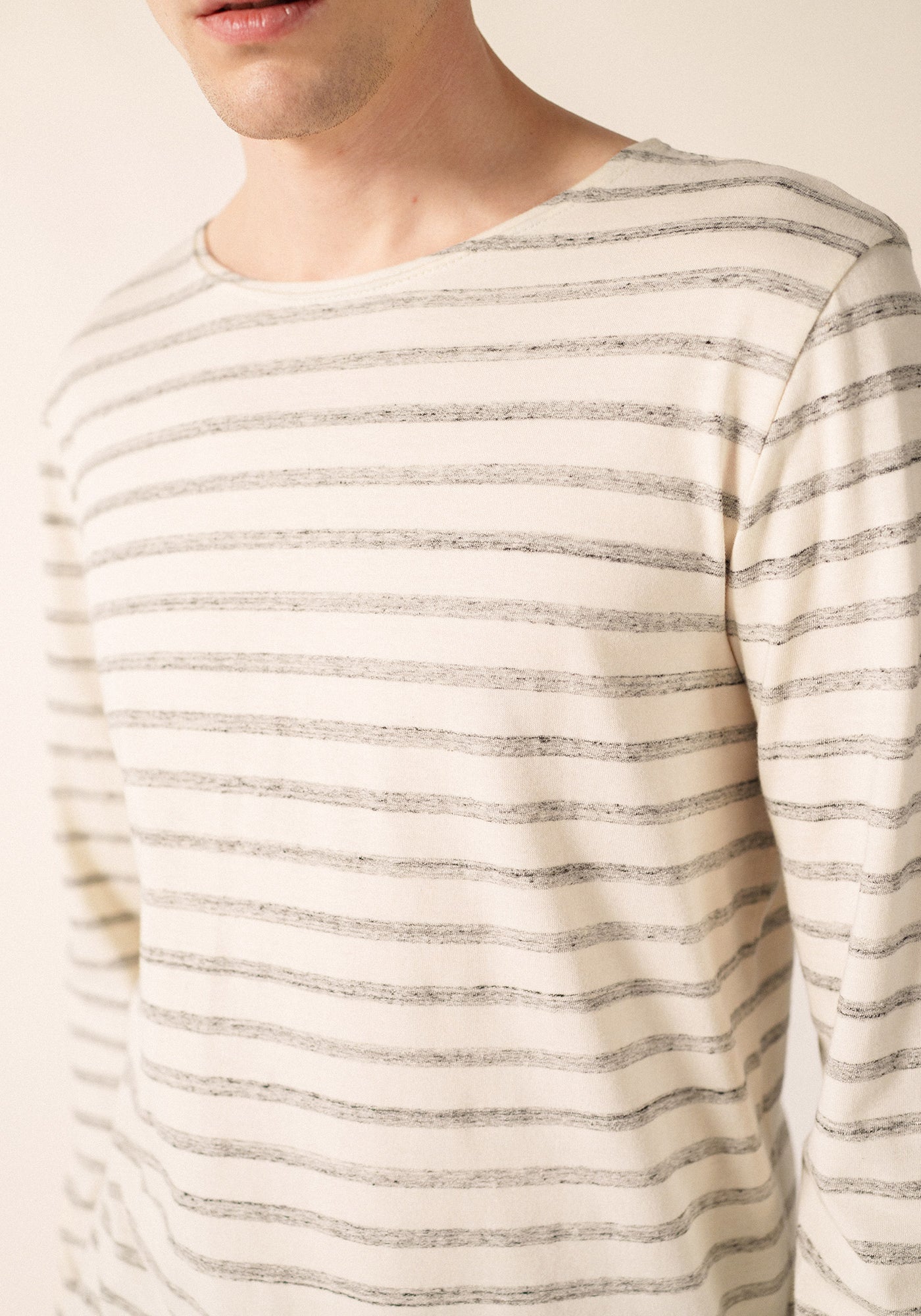 BEILLE Breton Shirt (ECRU / GRAY)