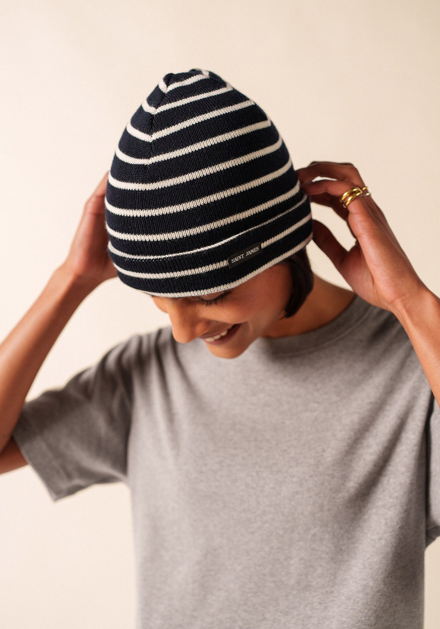 Cartier Nautical Beanie (NAVY / IVORY)