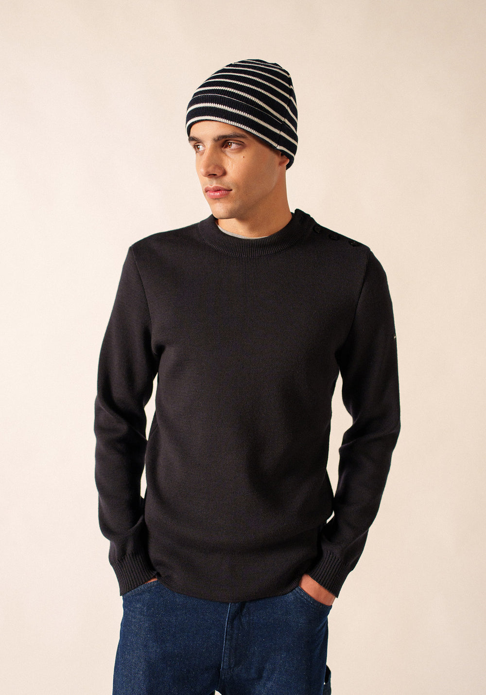 Cartier Nautical Beanie (NAVY / IVORY)