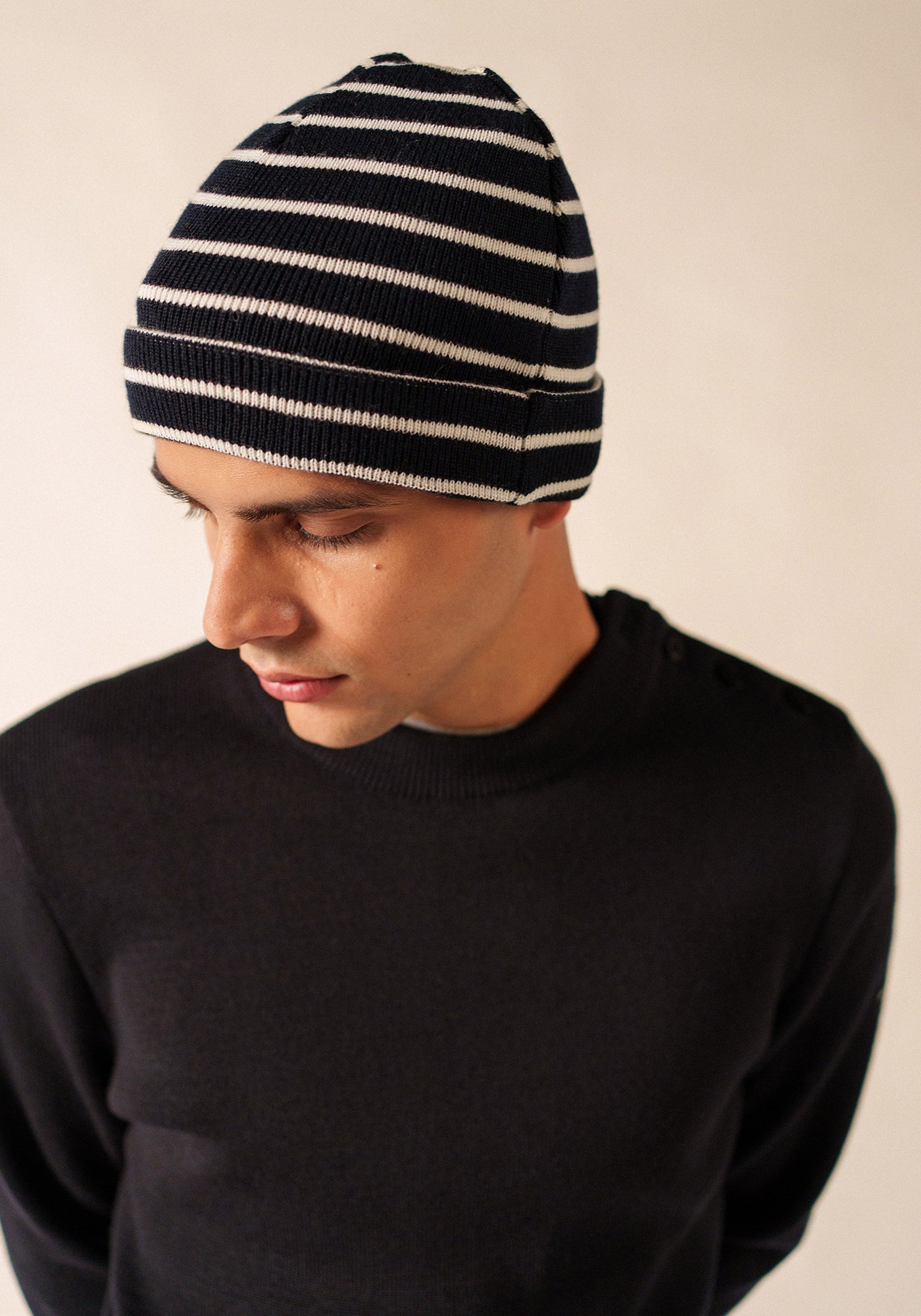 Cartier Nautical Beanie (NAVY / IVORY)