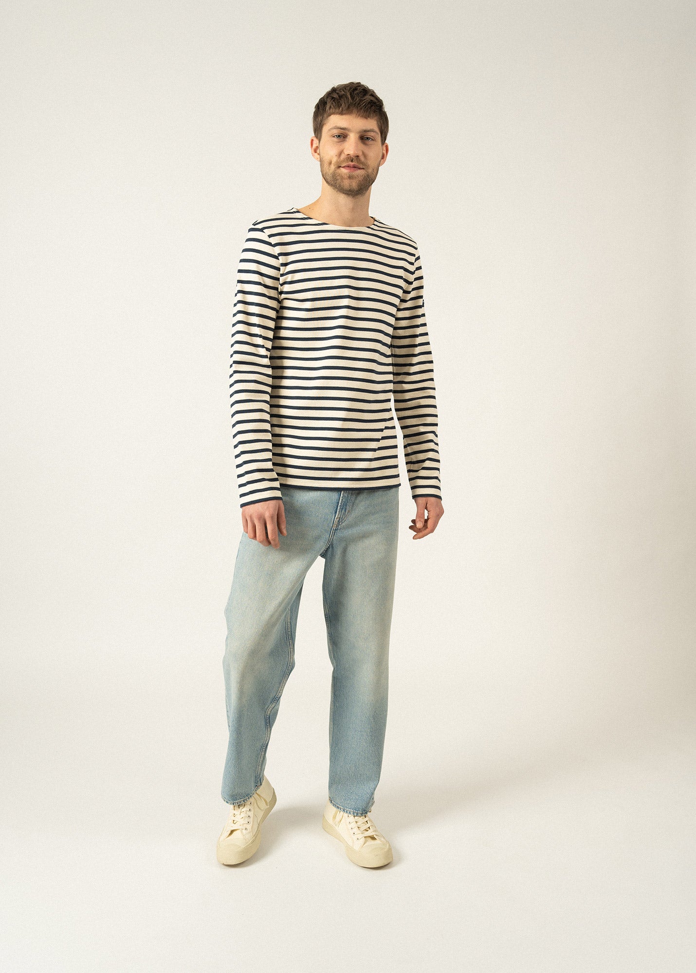 セントジェームスSAINT JAMES MERID MOD U COUD Breton Stripe Shirt | MERIDIEN MODERN | Saint James® Official Site