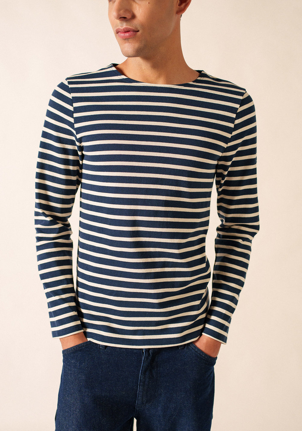 Meridien Moderne Breton Shirt (NAVY / ECRU)