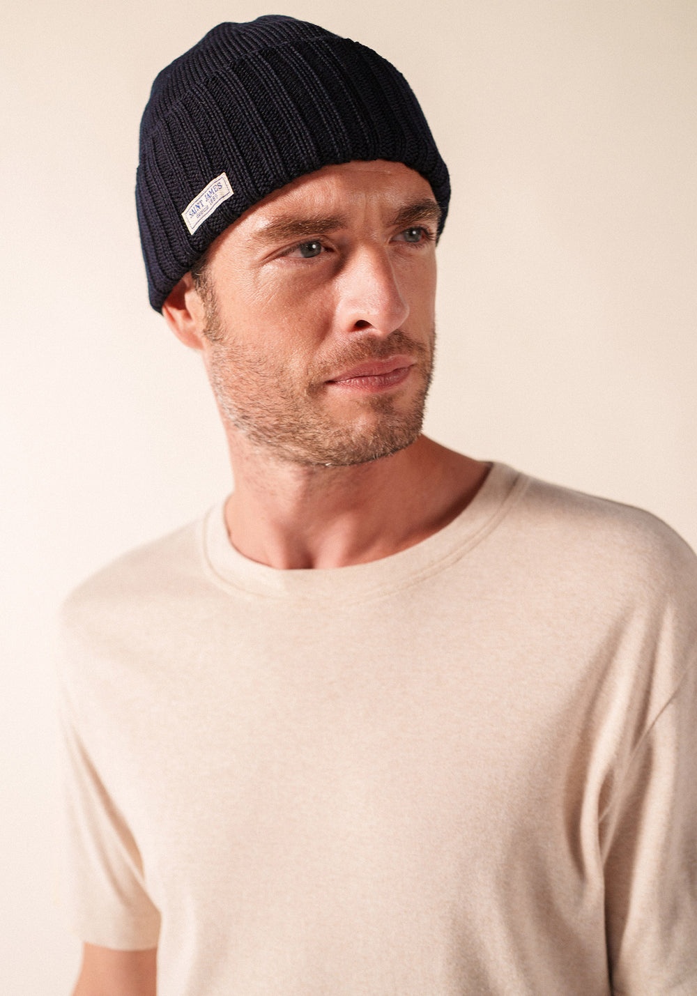 BARBARESQUE Wool Beanie (NAVY)