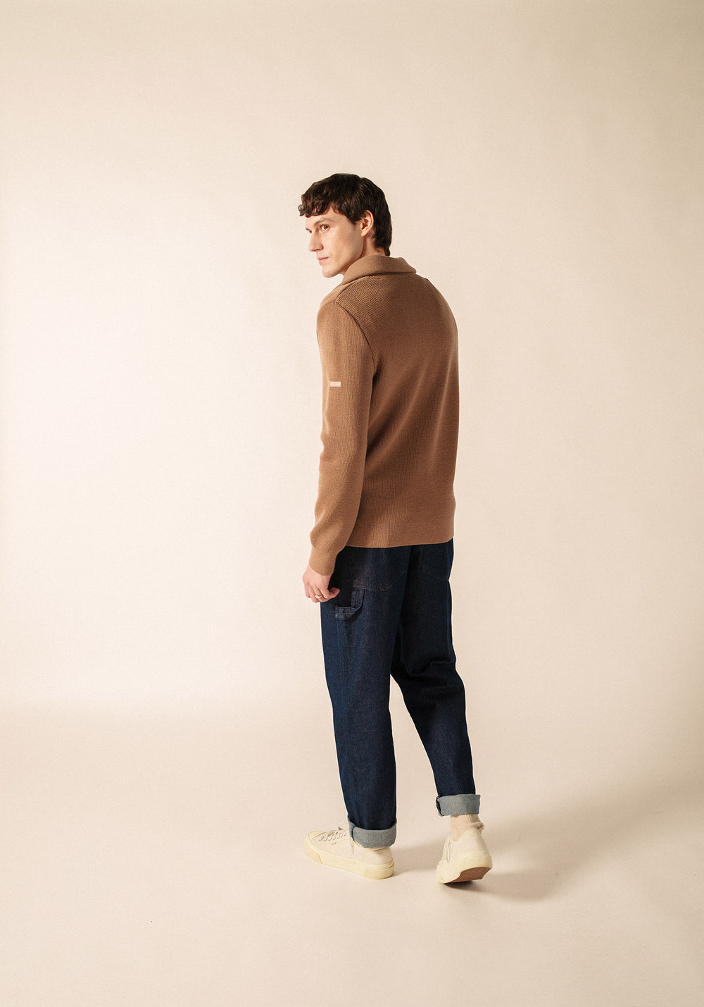 COTENTIN Trucker Sweater (DARK BEIGE)